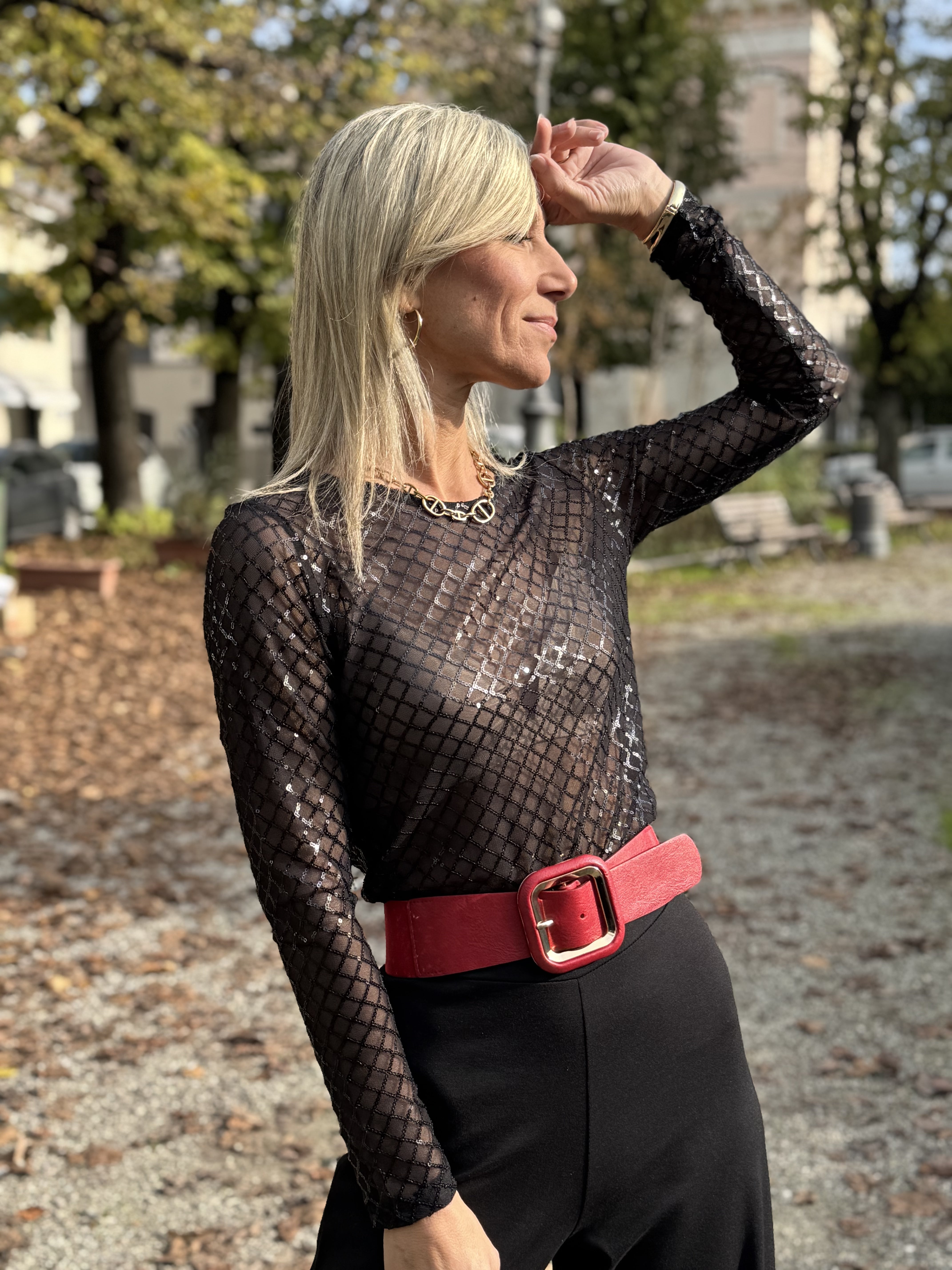 Maglia Rete Paillettes