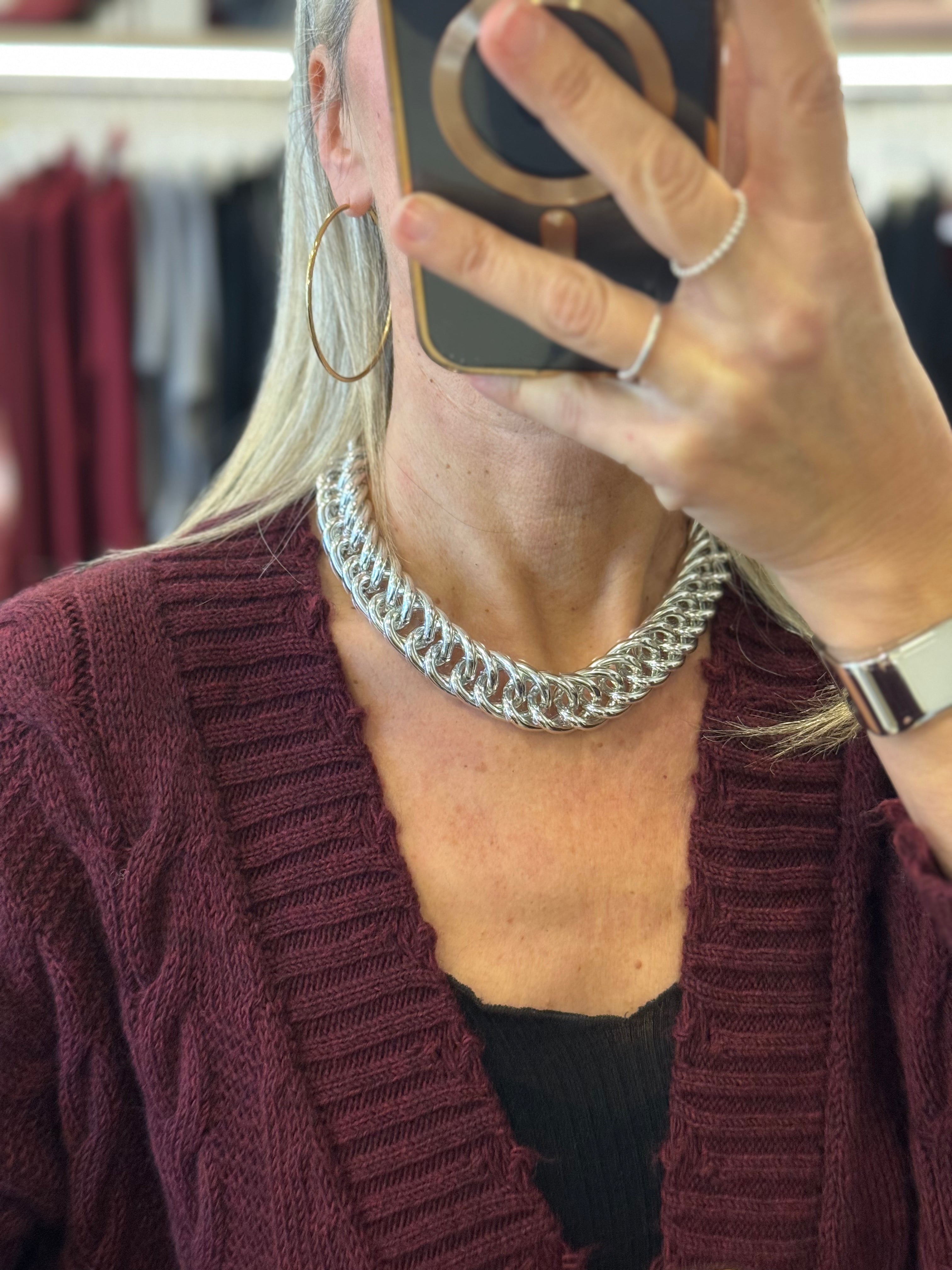 Collana maglia doppia