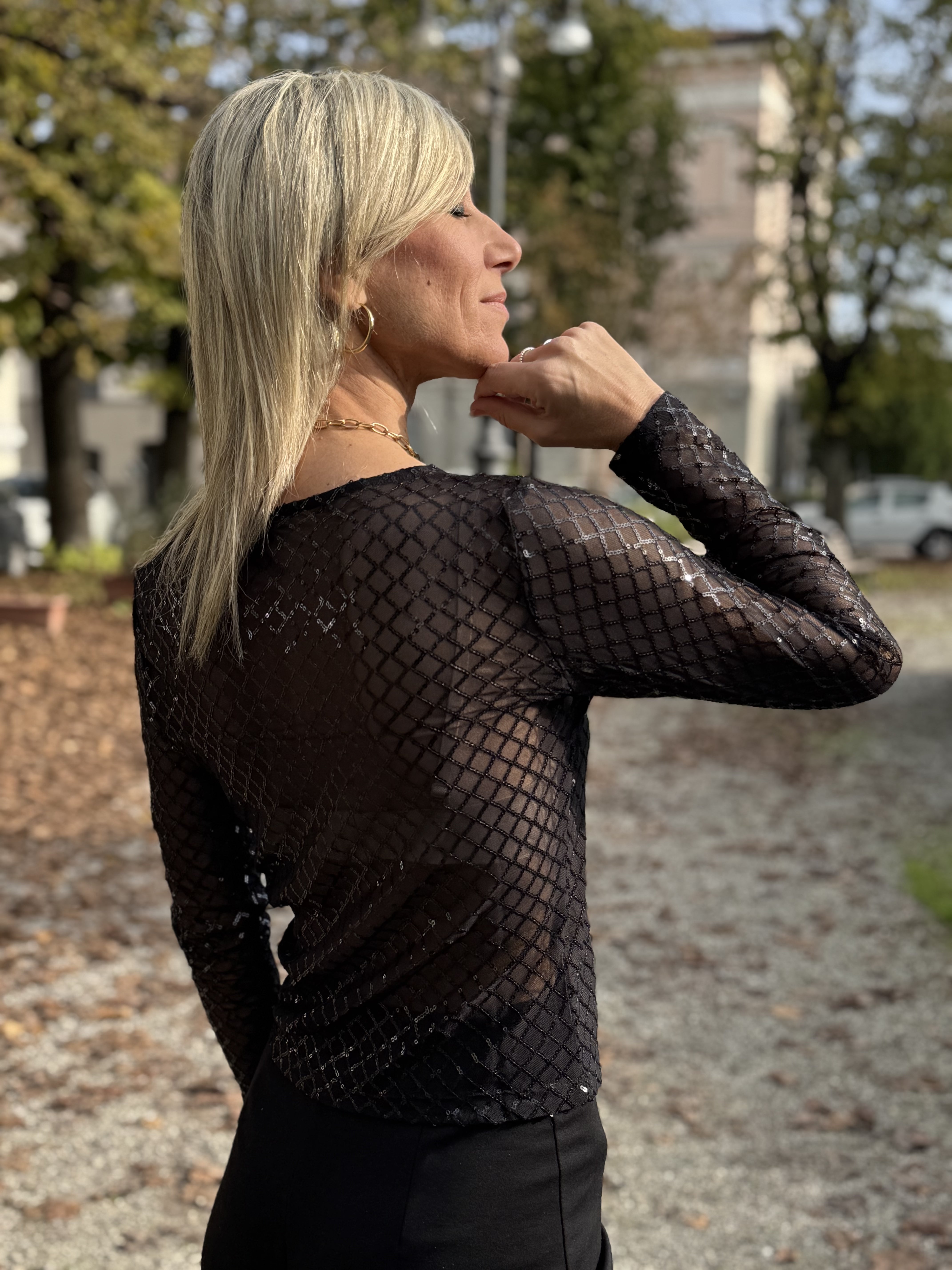 Maglia Rete Paillettes