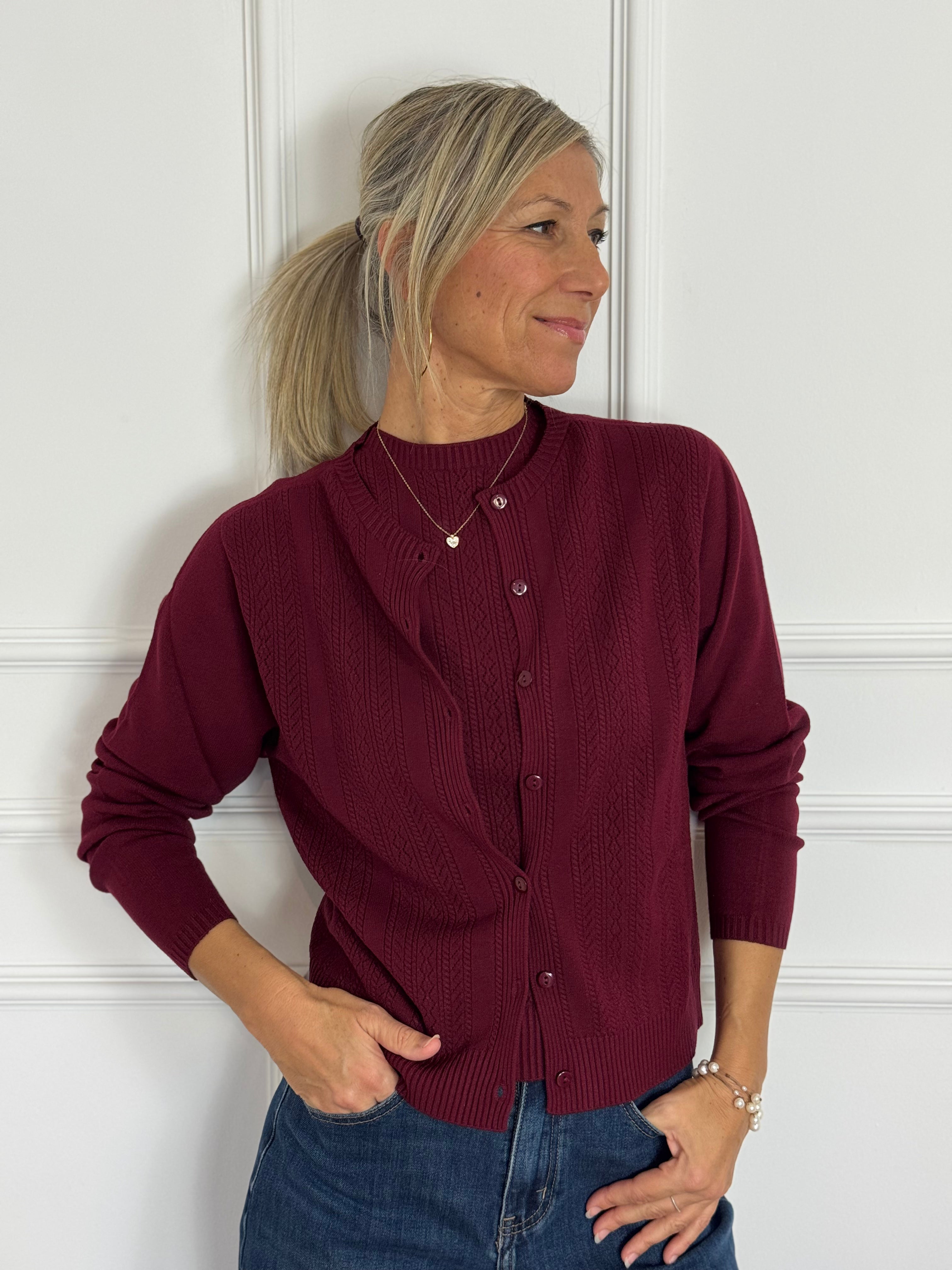 Cardigan traforato kontatto