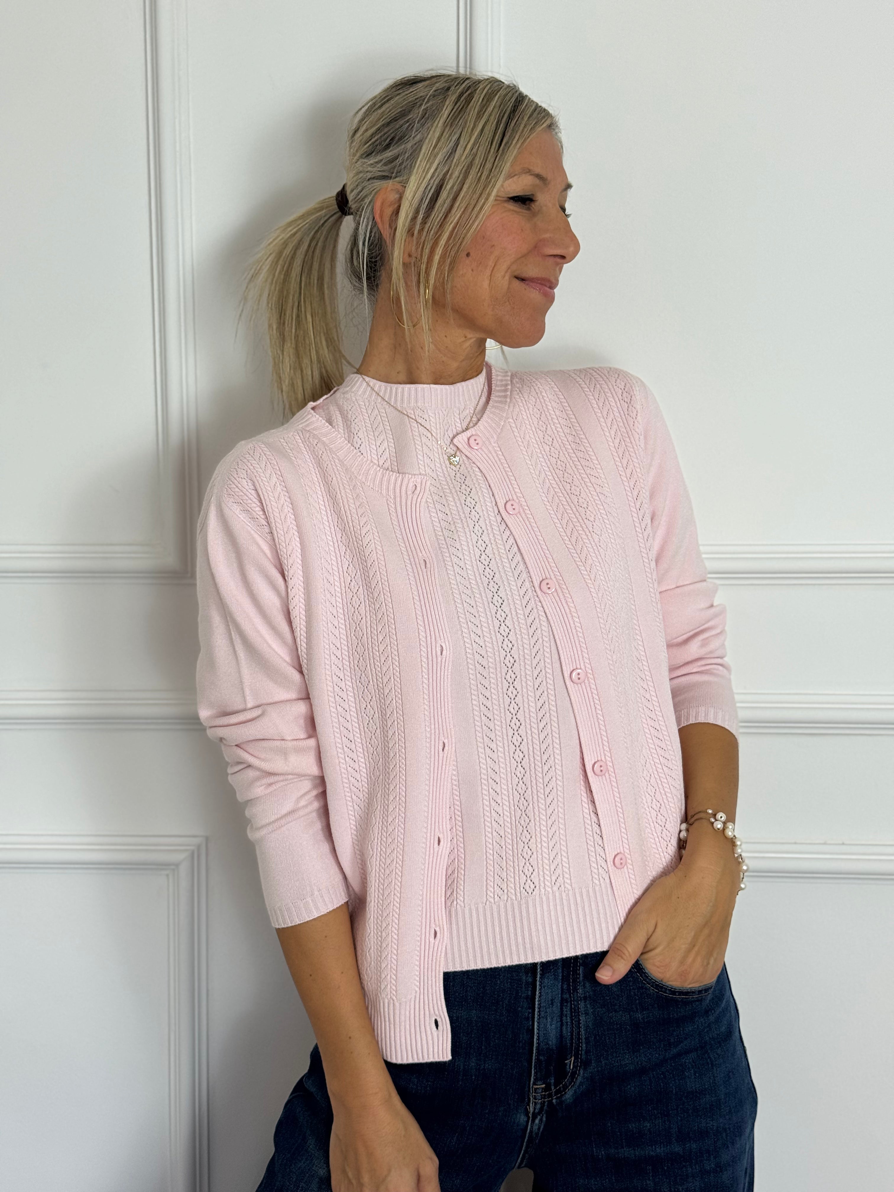 Cardigan traforato kontatto