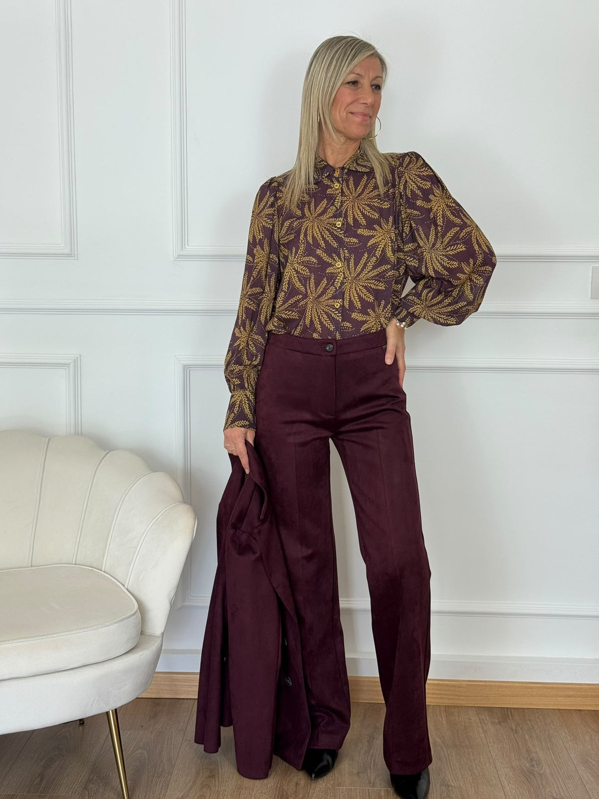 Pantalone suede mimì