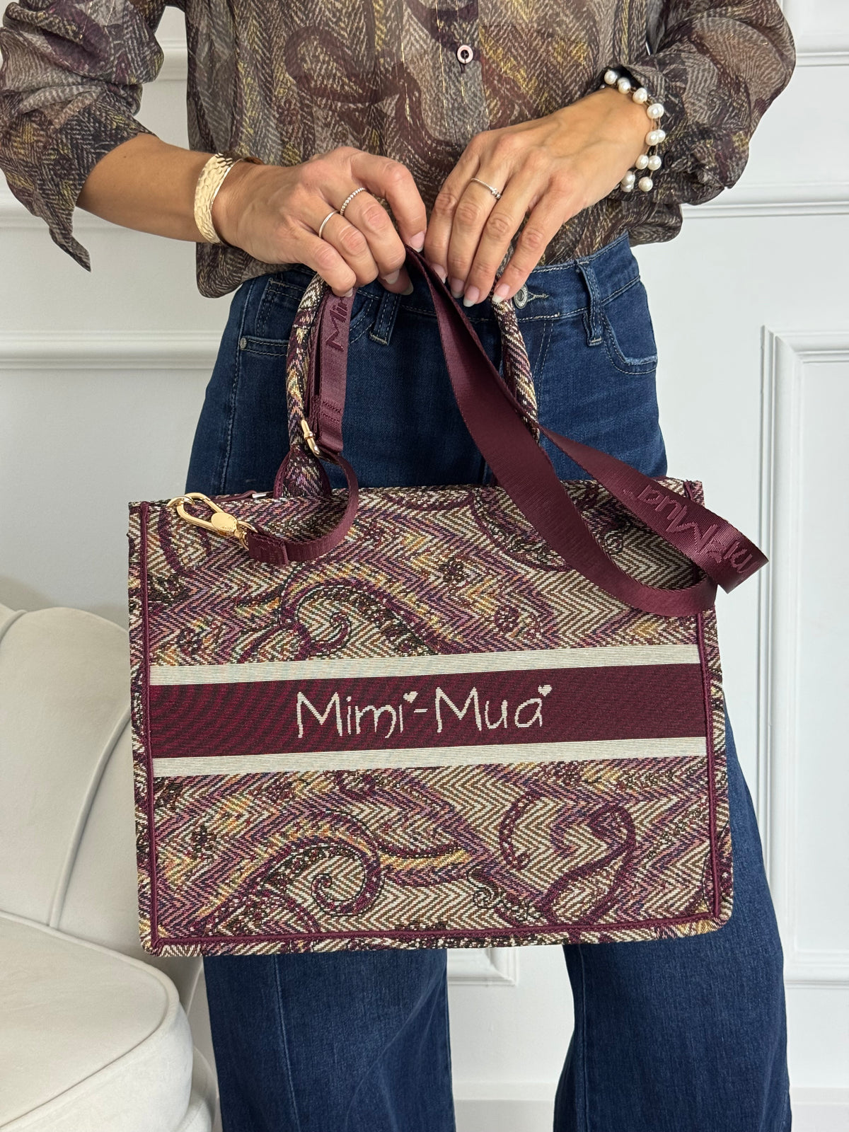 Borsa grande fantasia paisley mimì