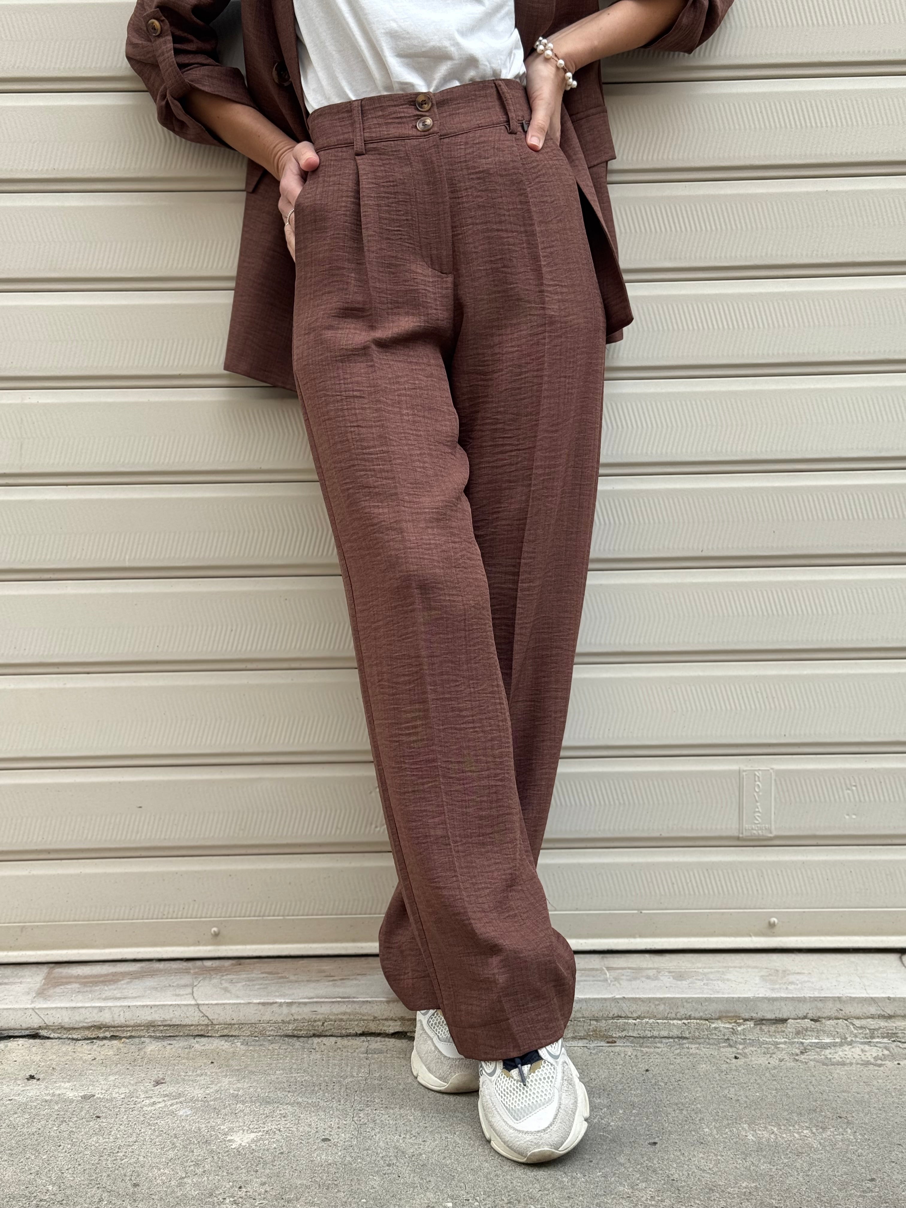 Pantalone palazzo due bottoni artigli