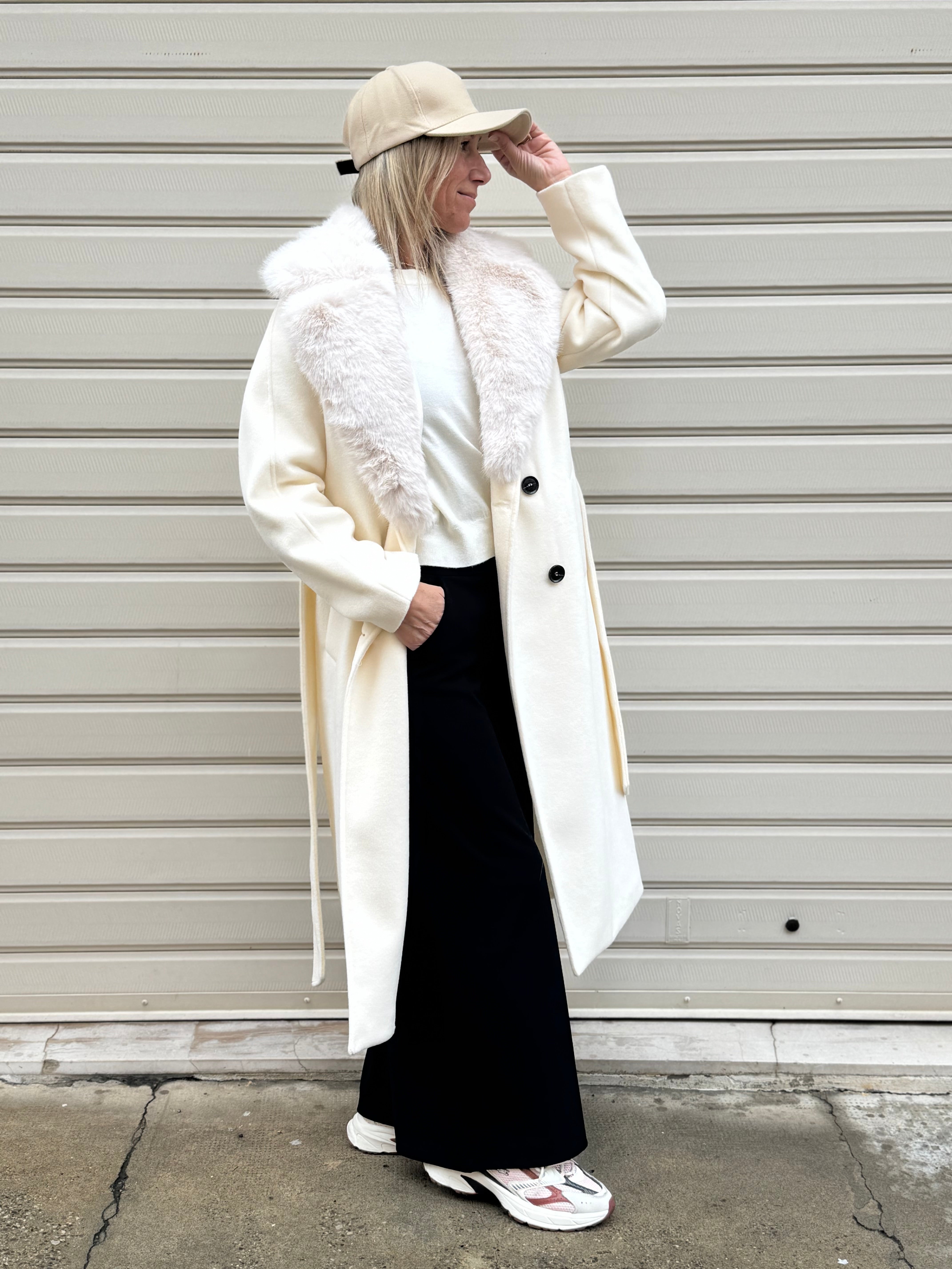 Cappotto lungo imbottito artigli