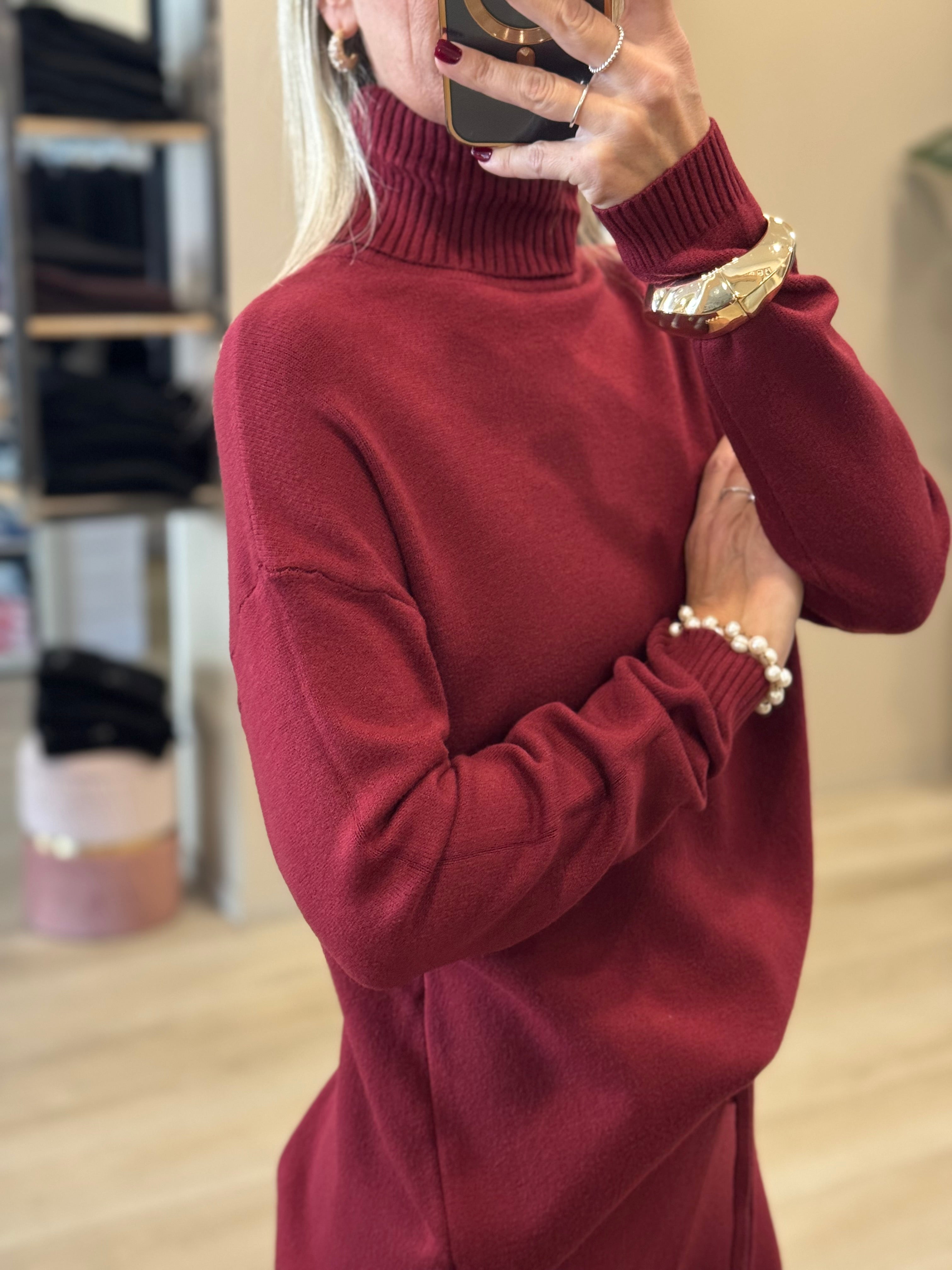 Coordinato in maglia dolcevita