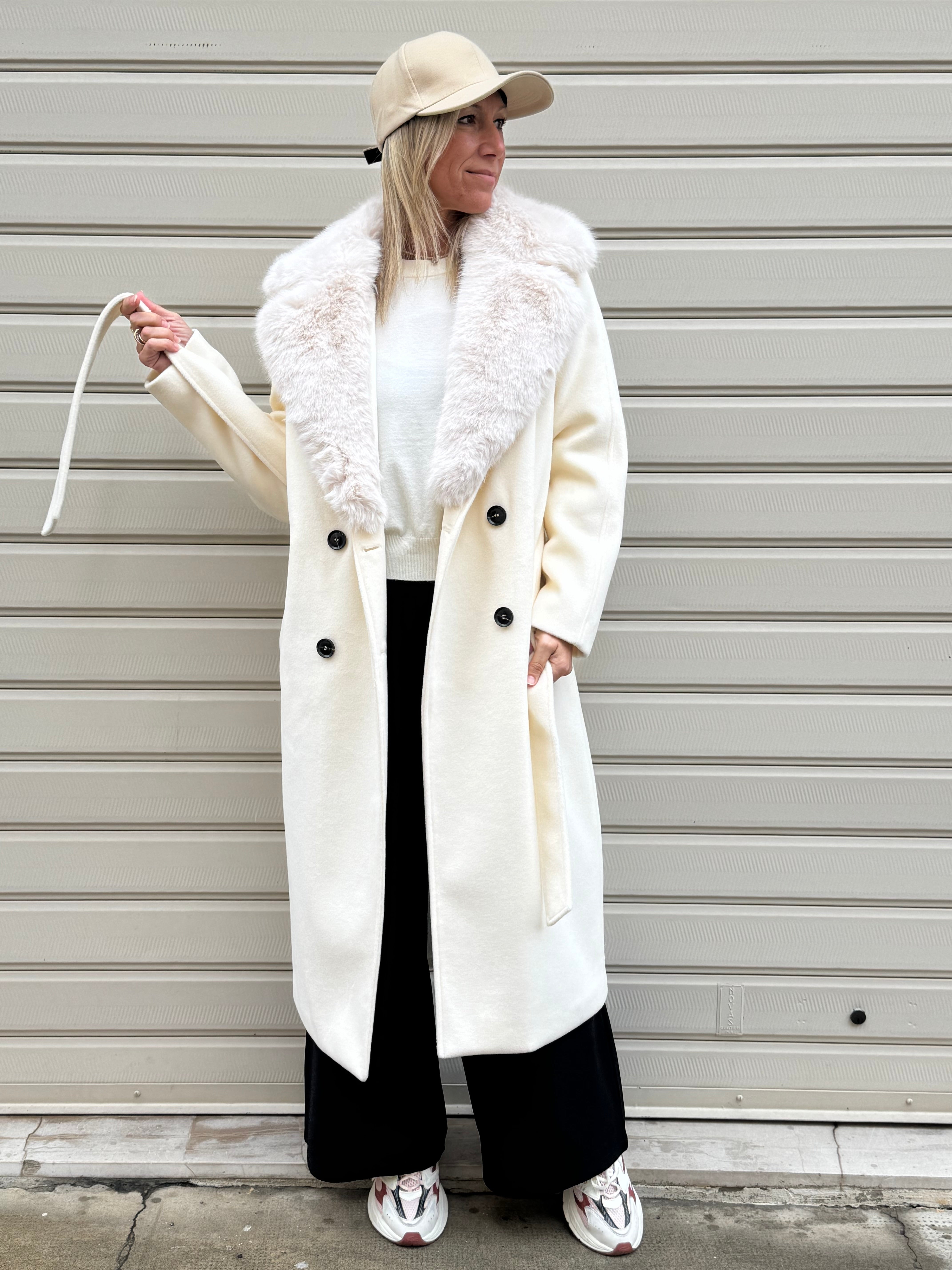 Cappotto lungo imbottito artigli