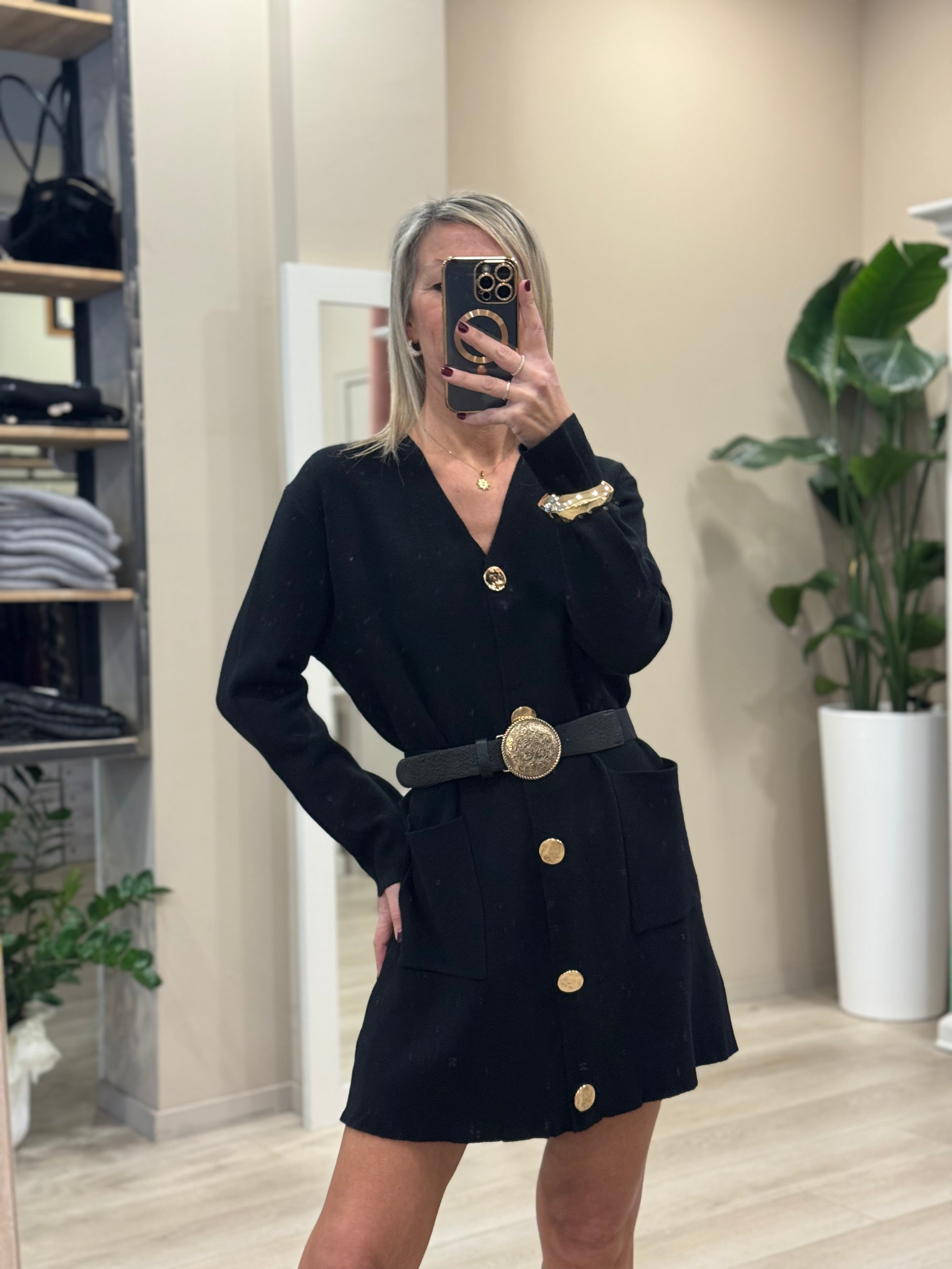 Abito cardigan in maglia