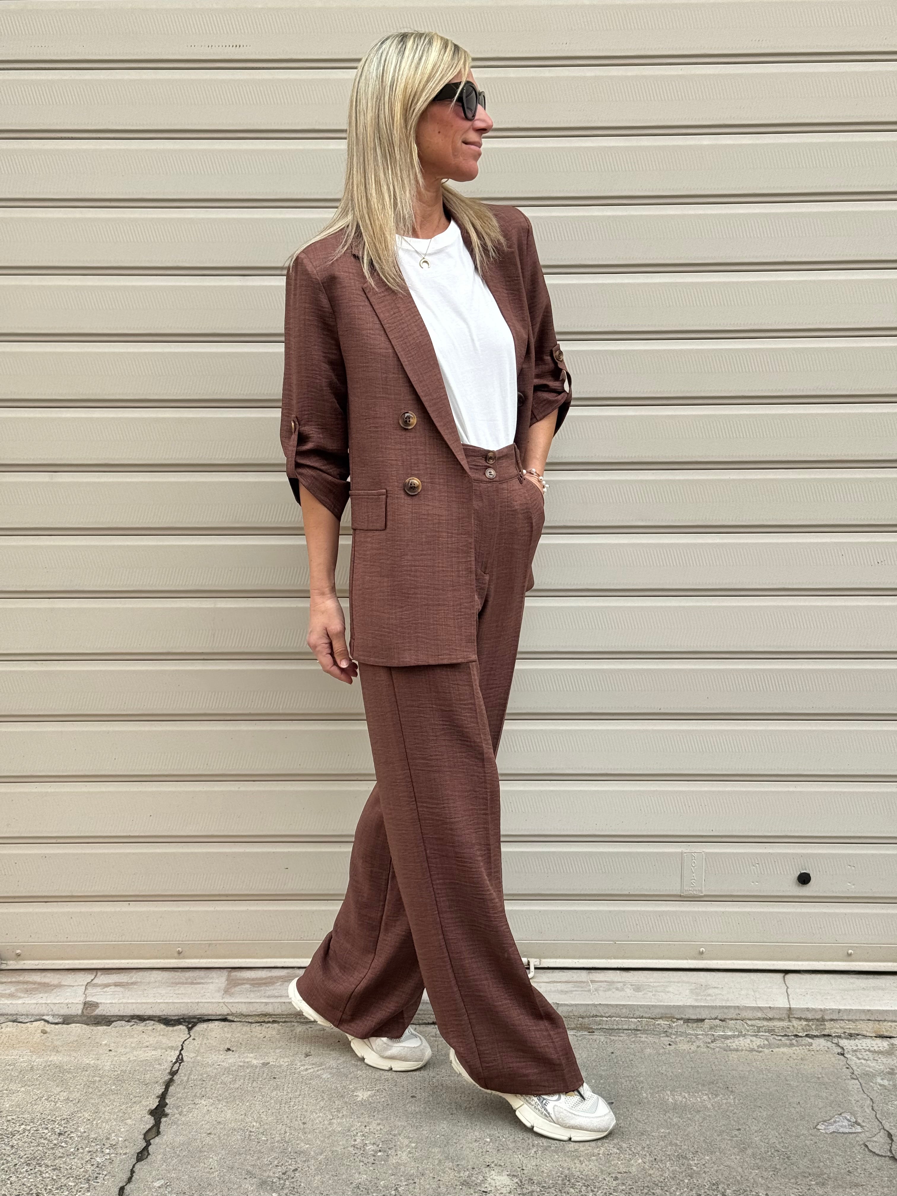 Pantalone palazzo due bottoni artigli