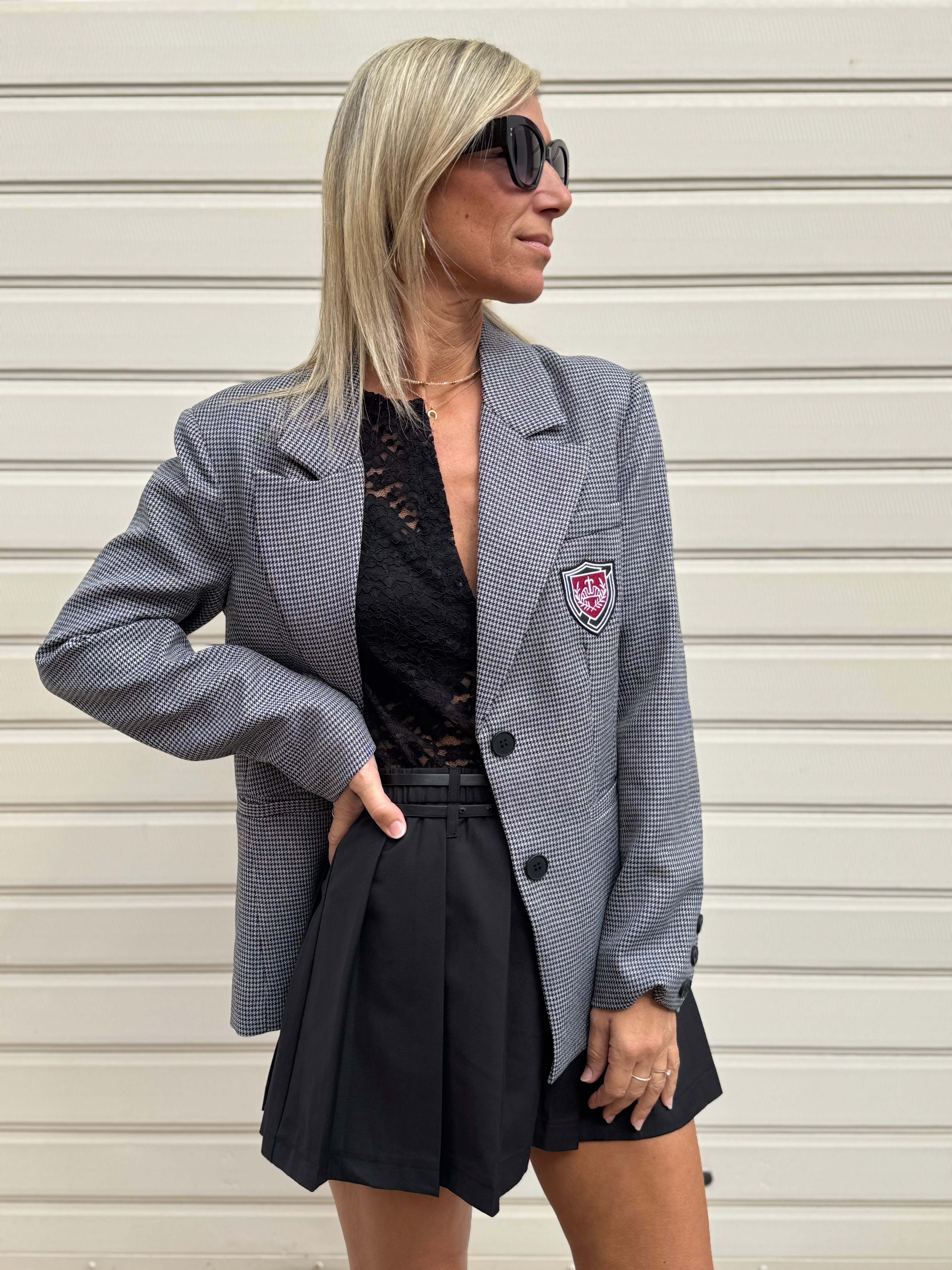 Giacca college pied de poul