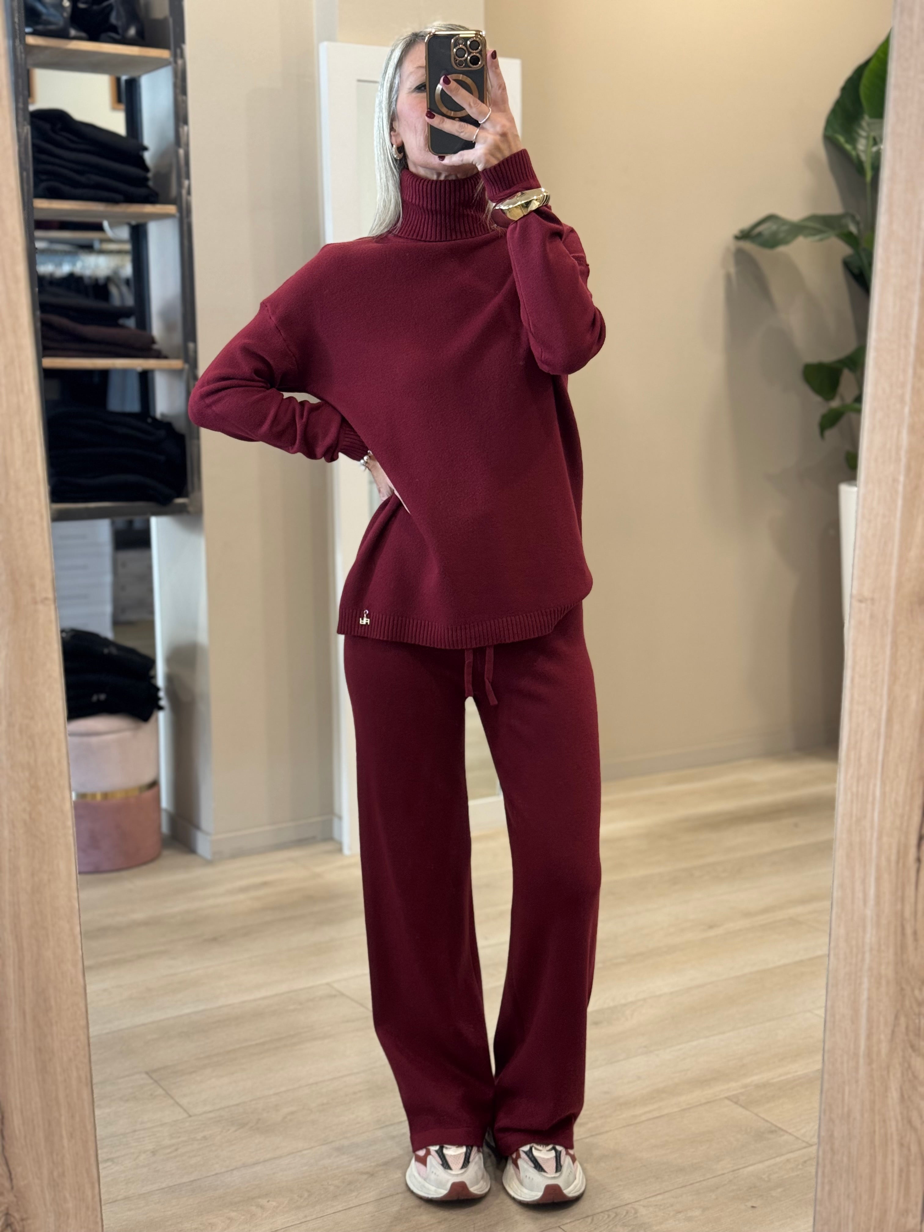 Coordinato in maglia dolcevita