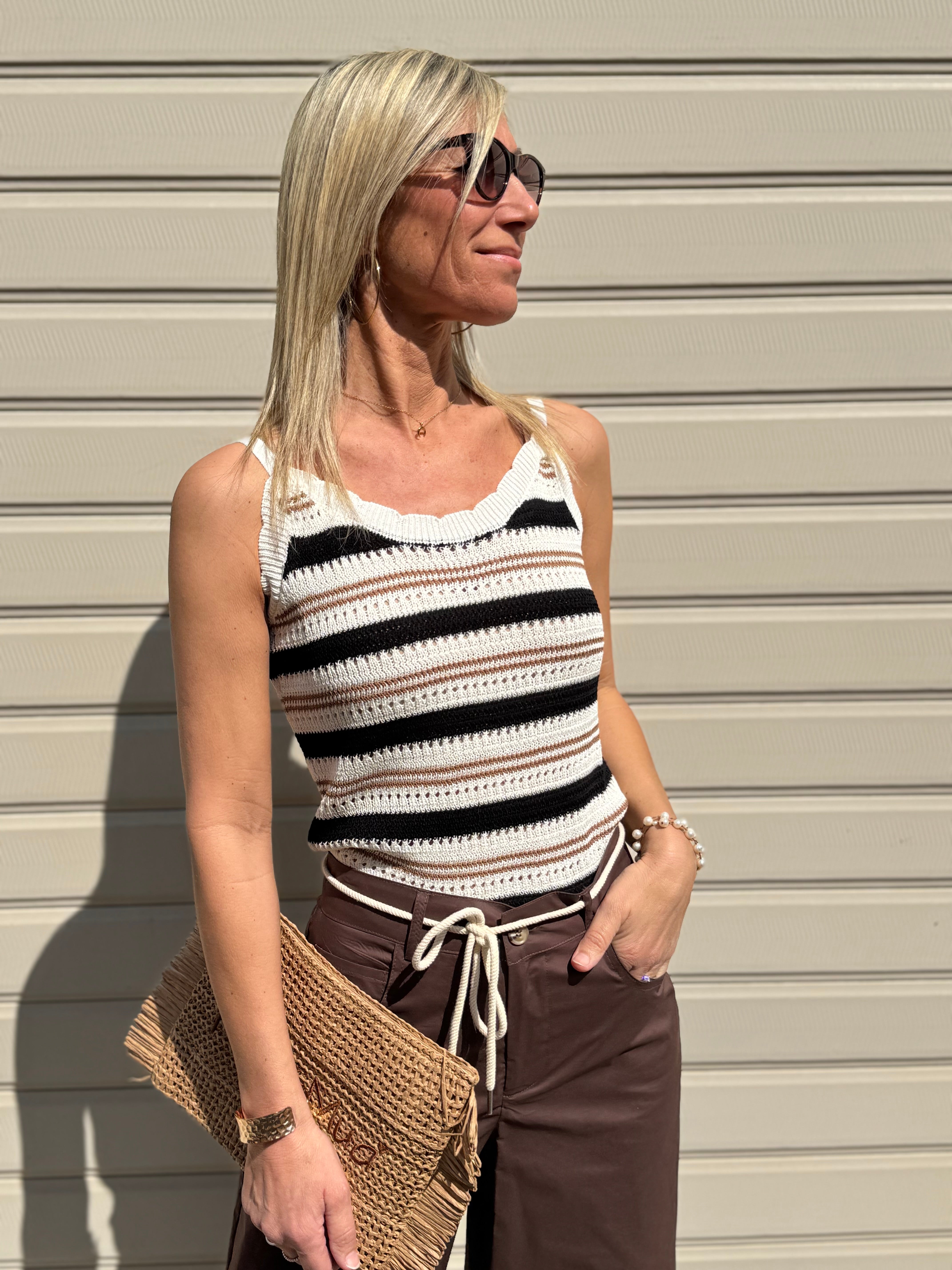 Top macramè righe mimi’