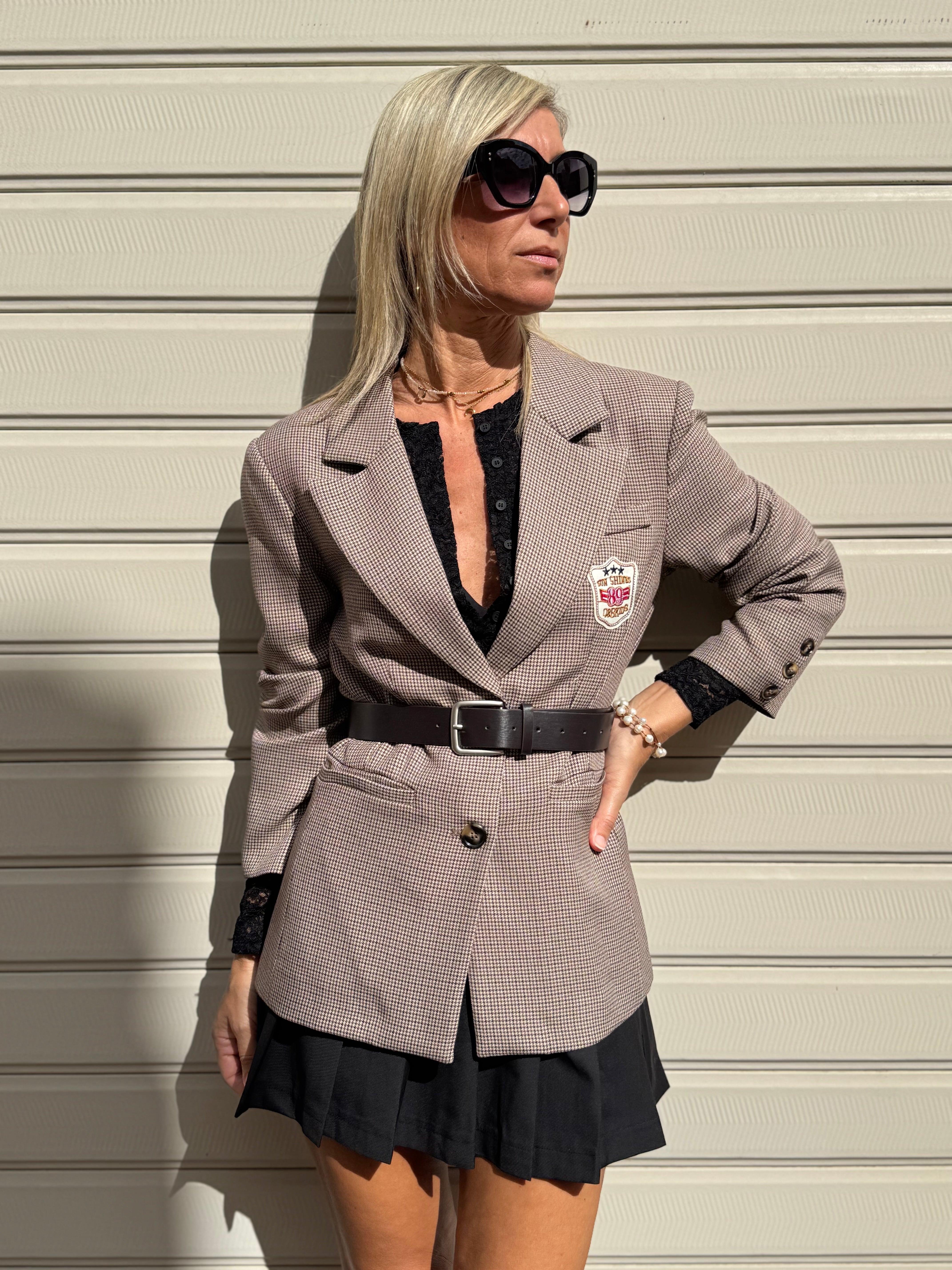 Giacca college pied de poul