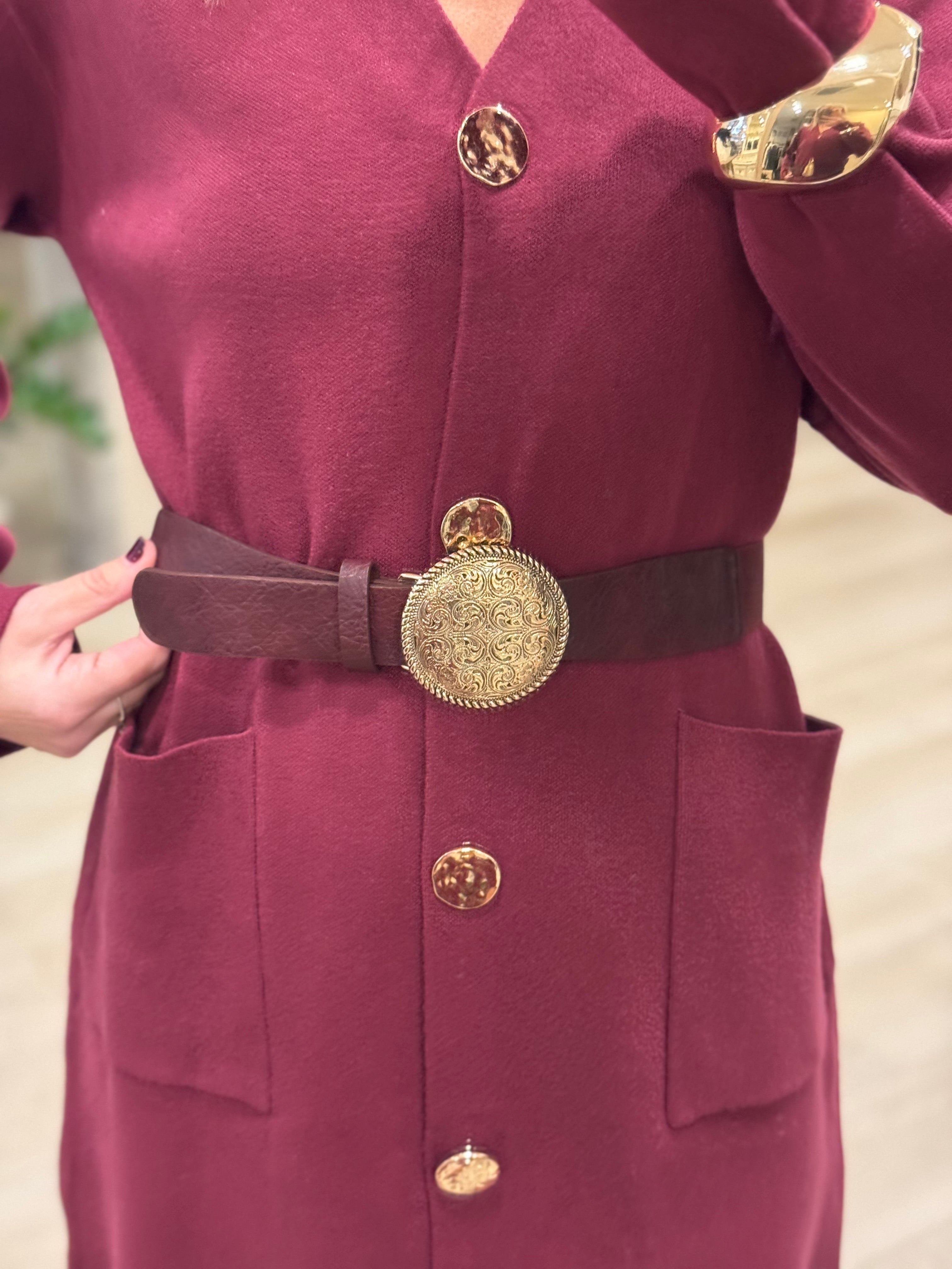 Cintura fibbia rotonda