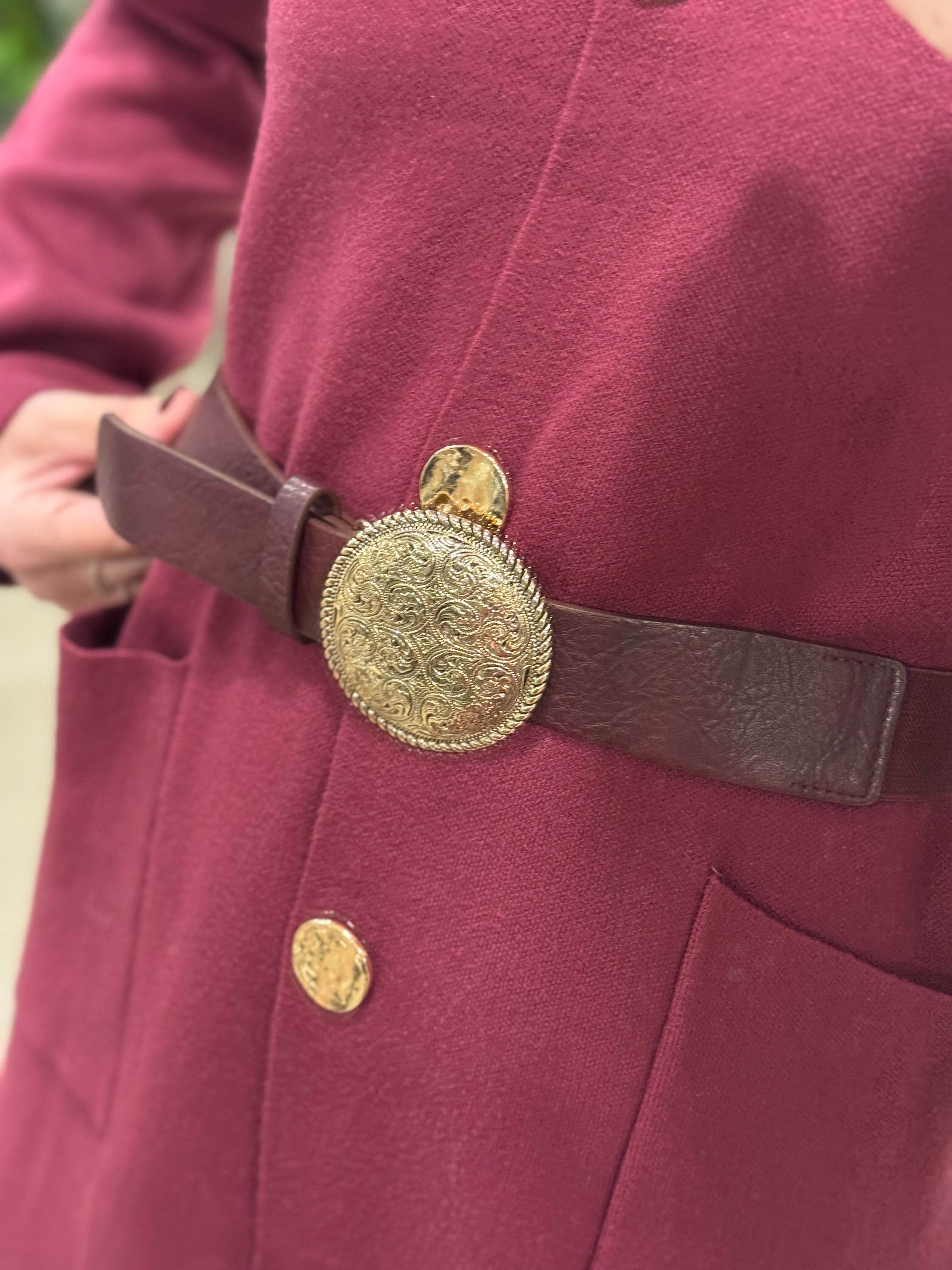 Cintura fibbia rotonda