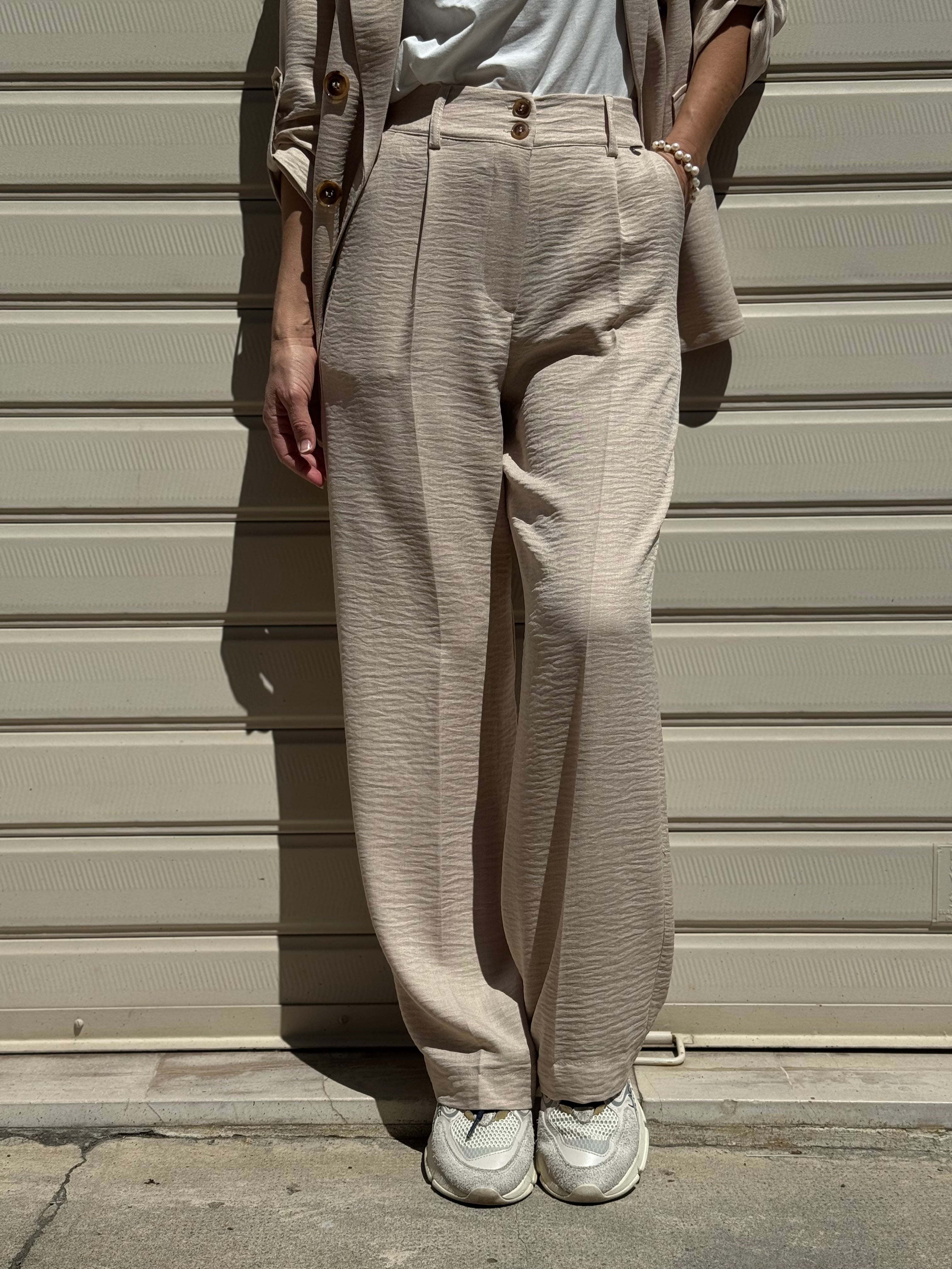 Pantalone palazzo due bottoni artigli