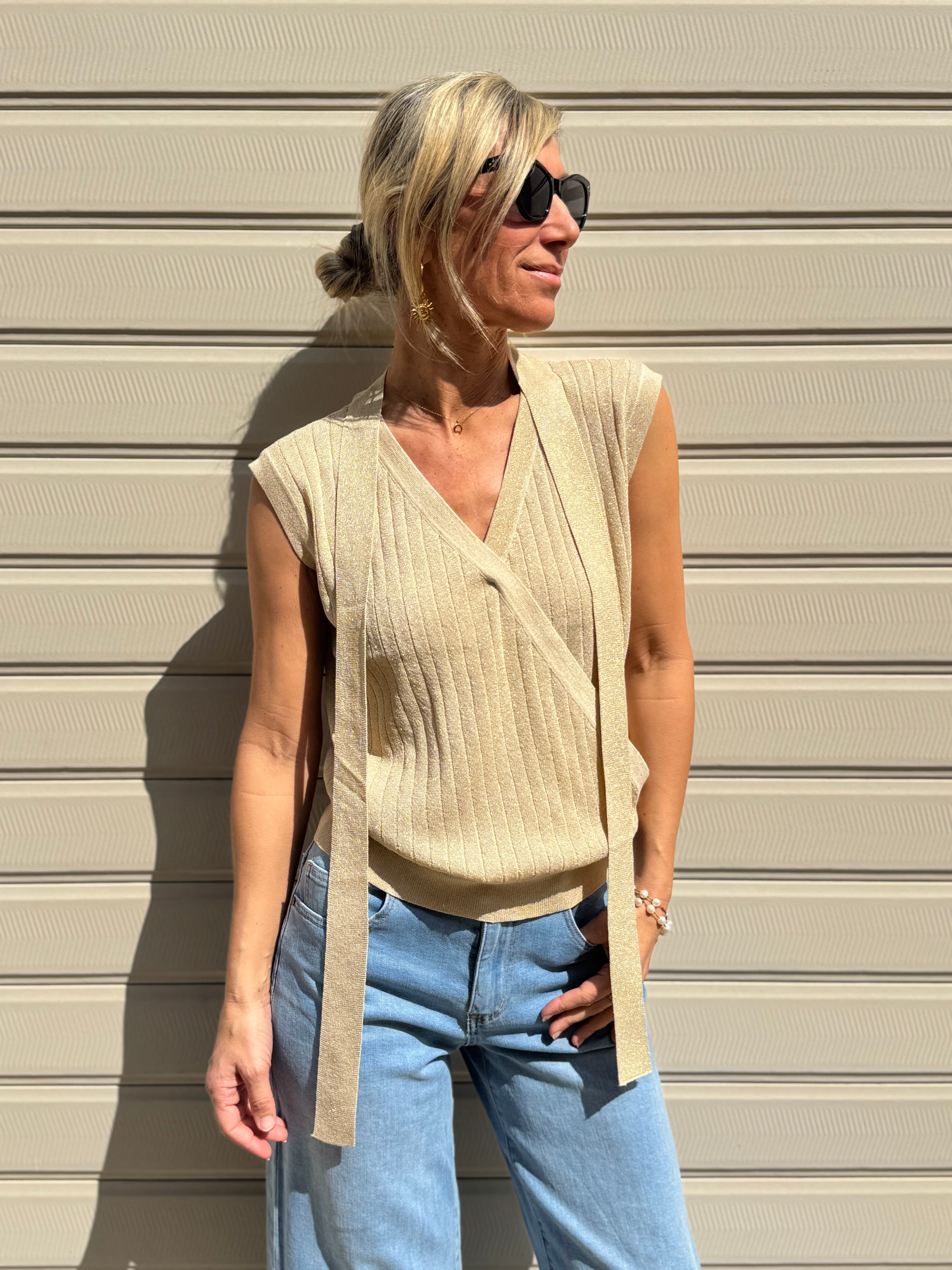 Canotta incrociata con fusciaca