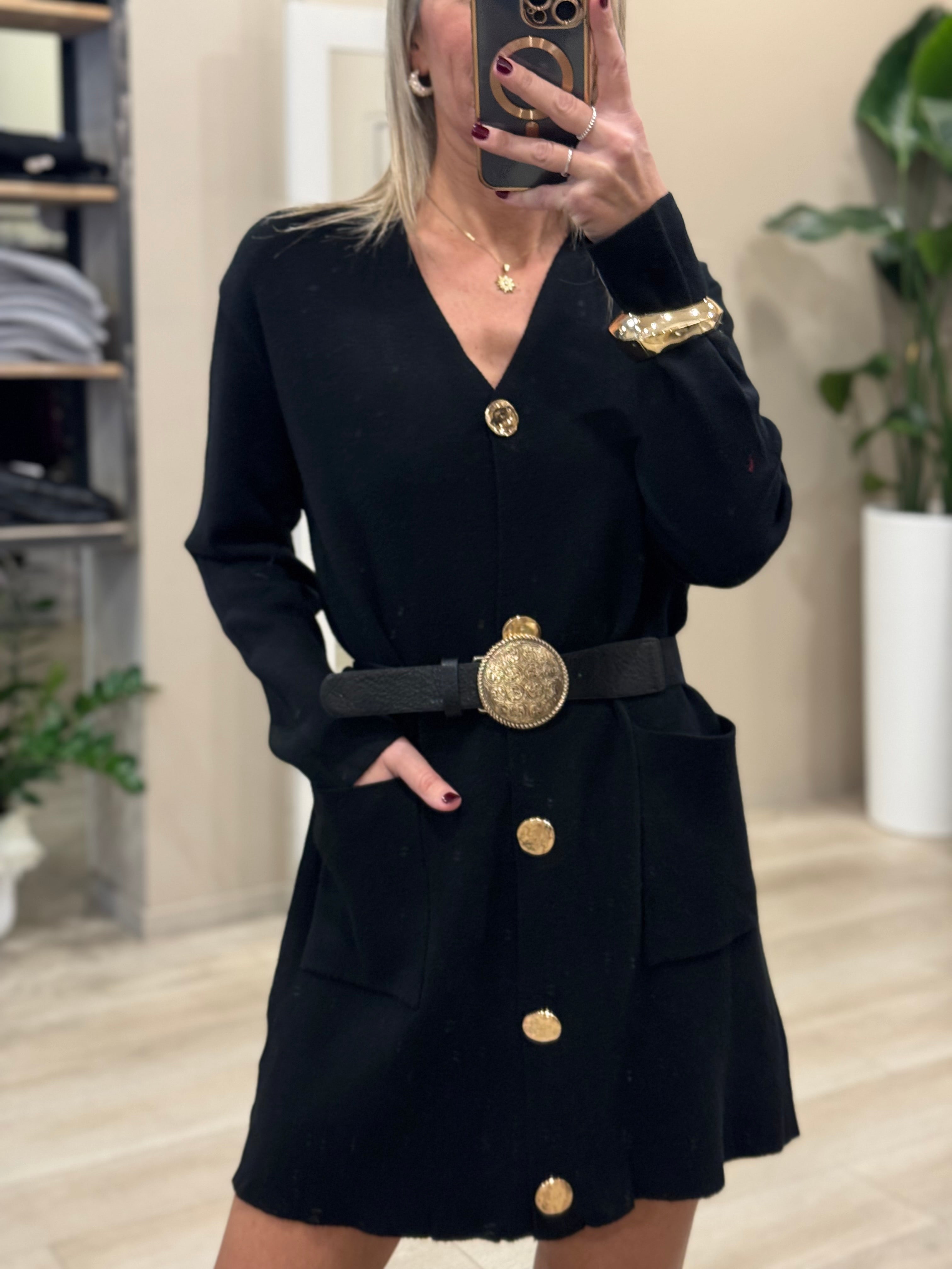 Abito cardigan in maglia