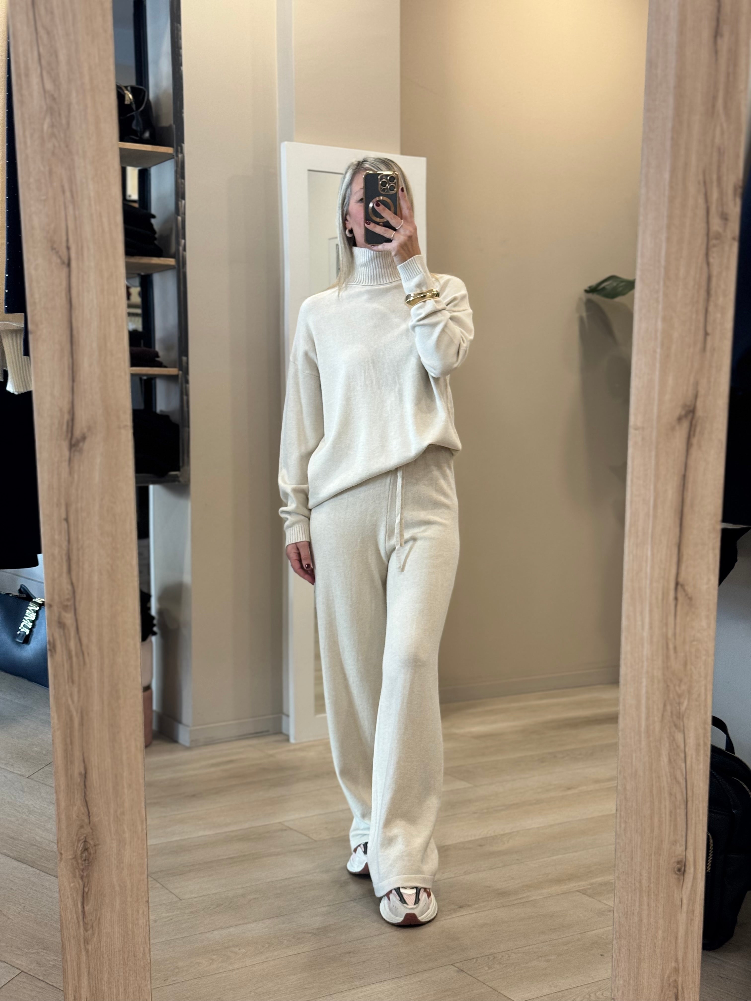 Coordinato in maglia dolcevita