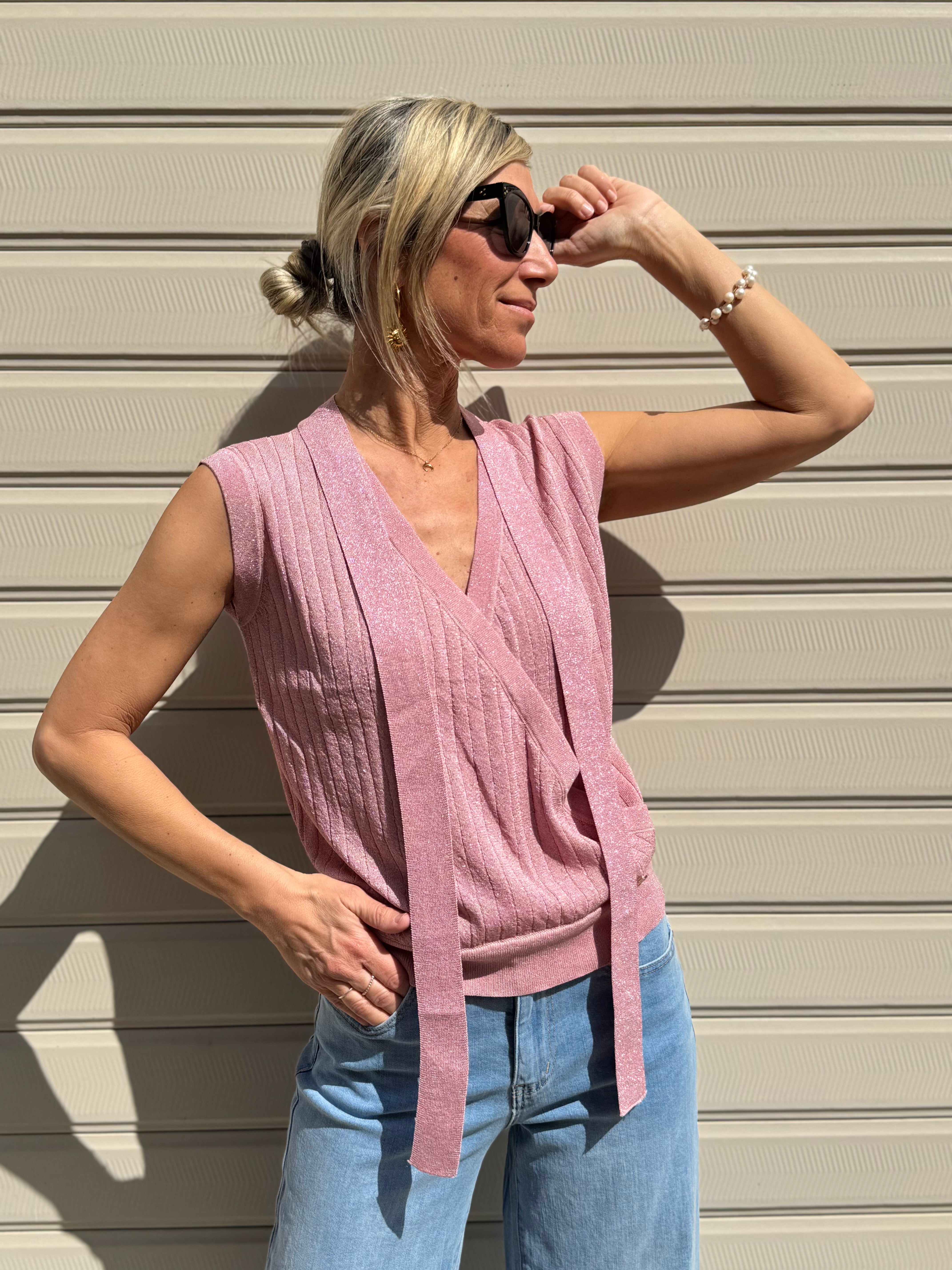 Canotta incrociata con fusciaca