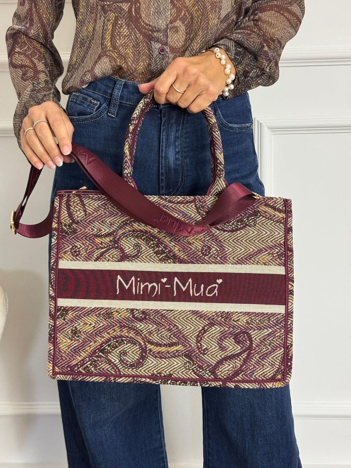 Borsa grande fantasia paisley mimì