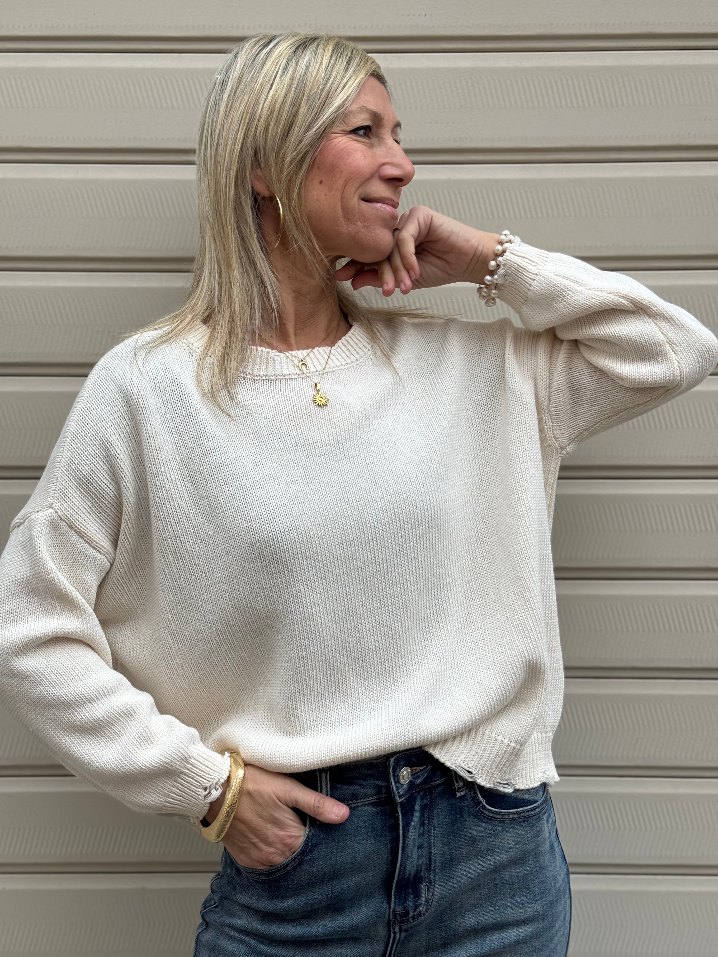 Maglia girocollo cotone Adora