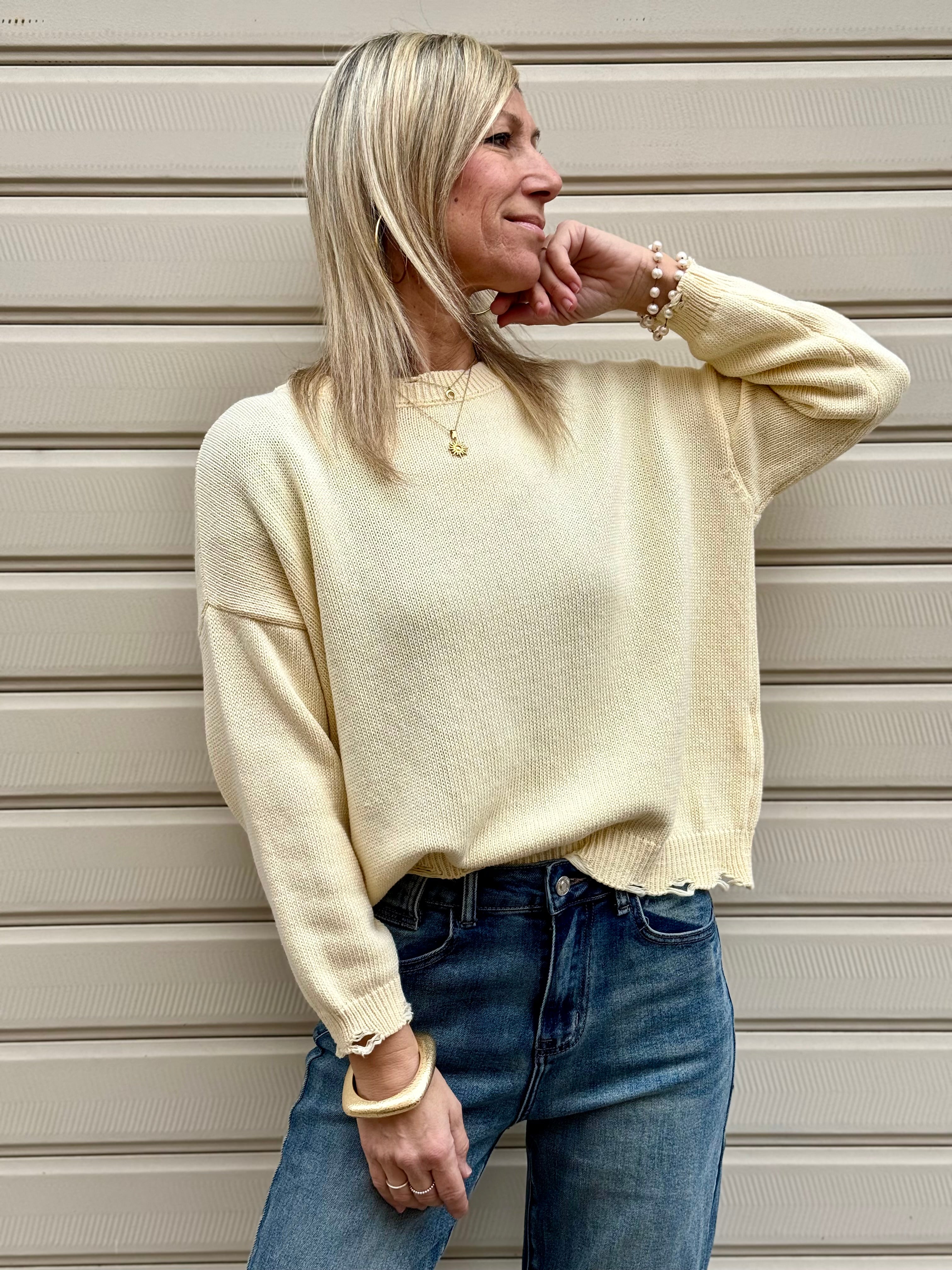 Maglia girocollo cotone Adora