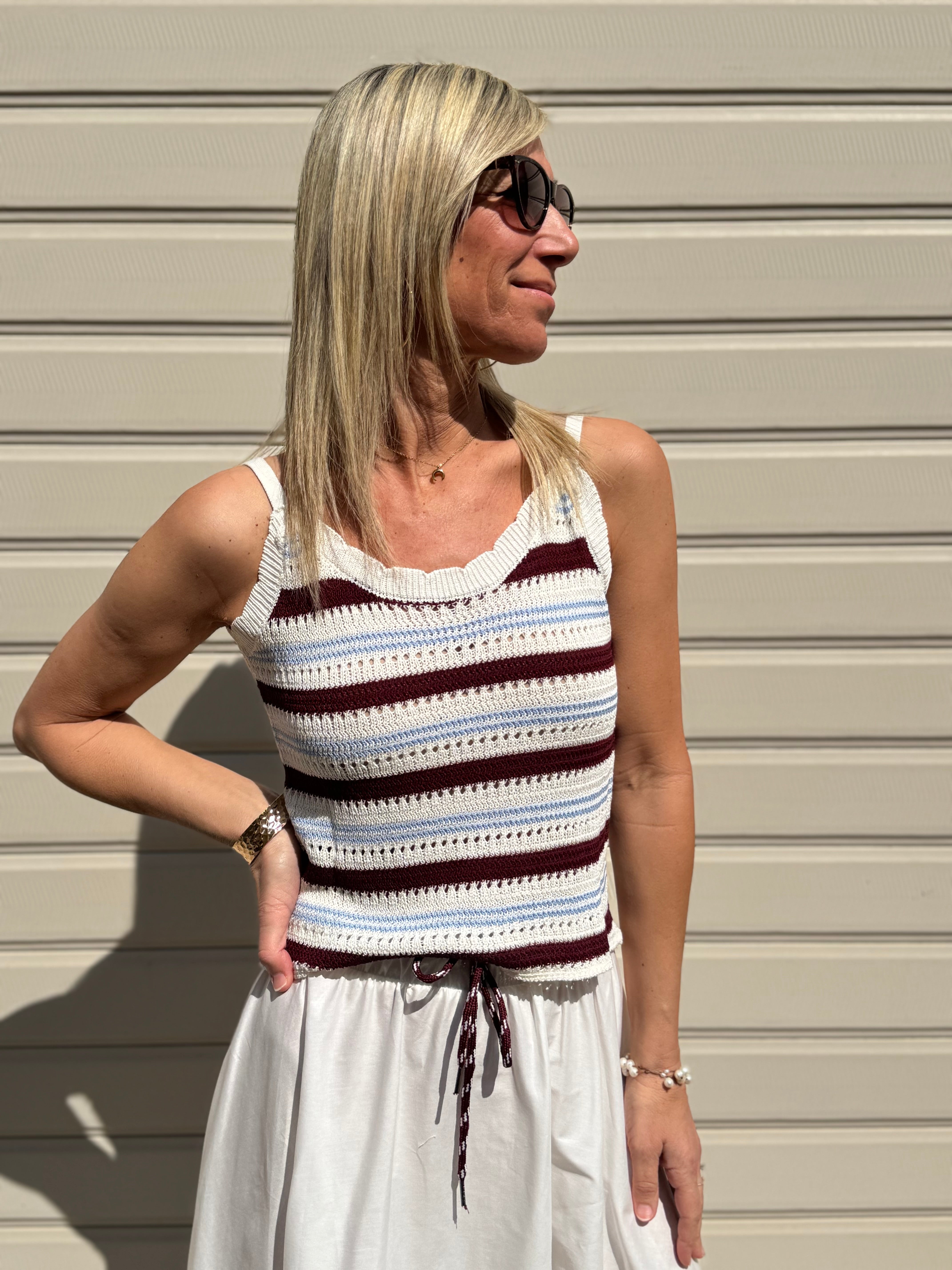 Top macramè righe mimi’