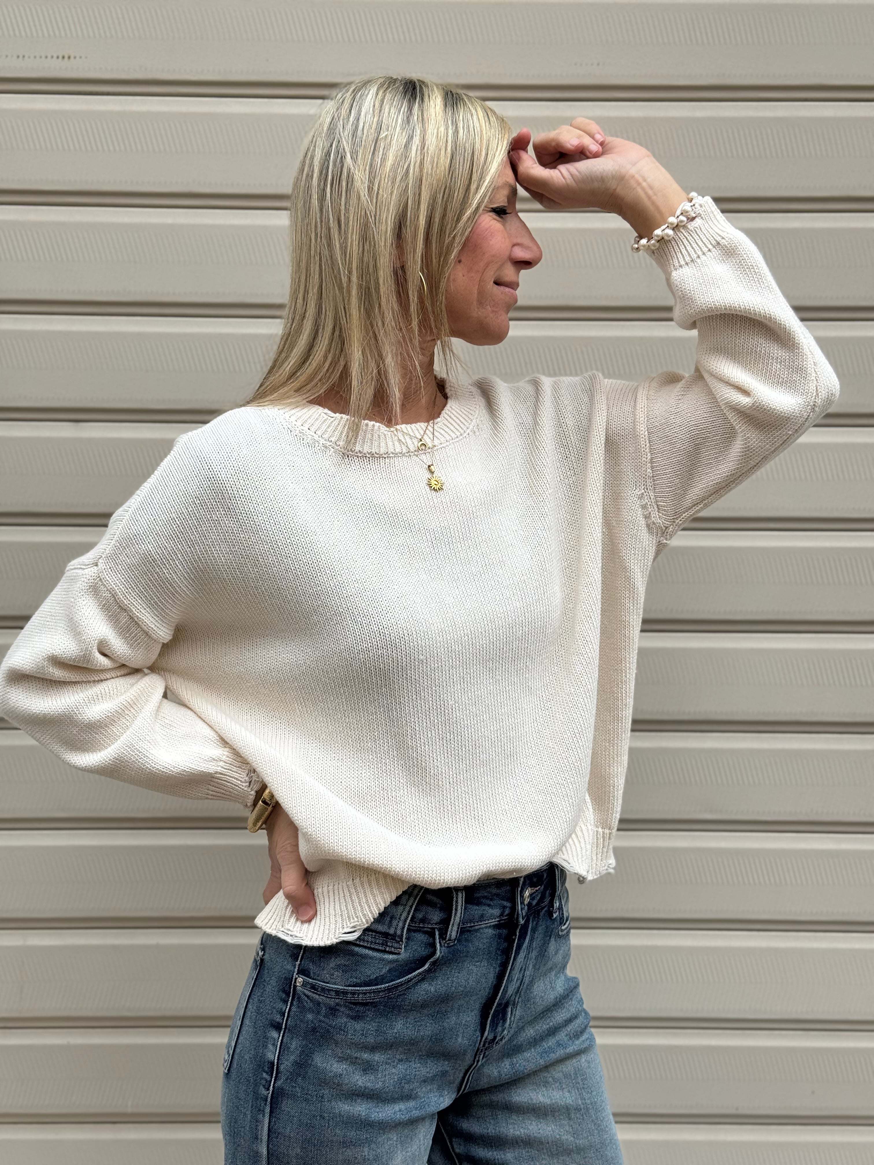 Maglia girocollo cotone Adora