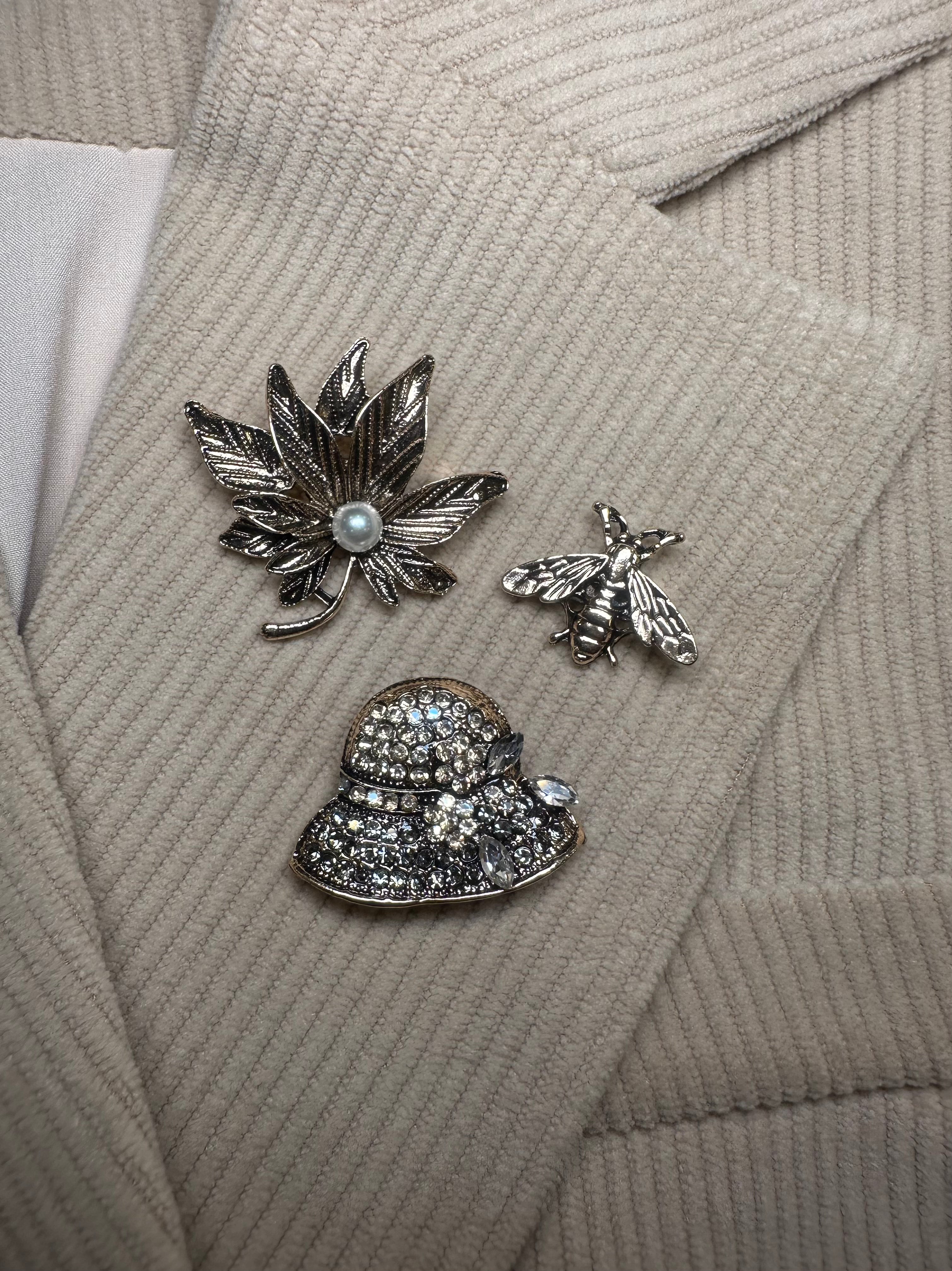 Set spille foglia perla