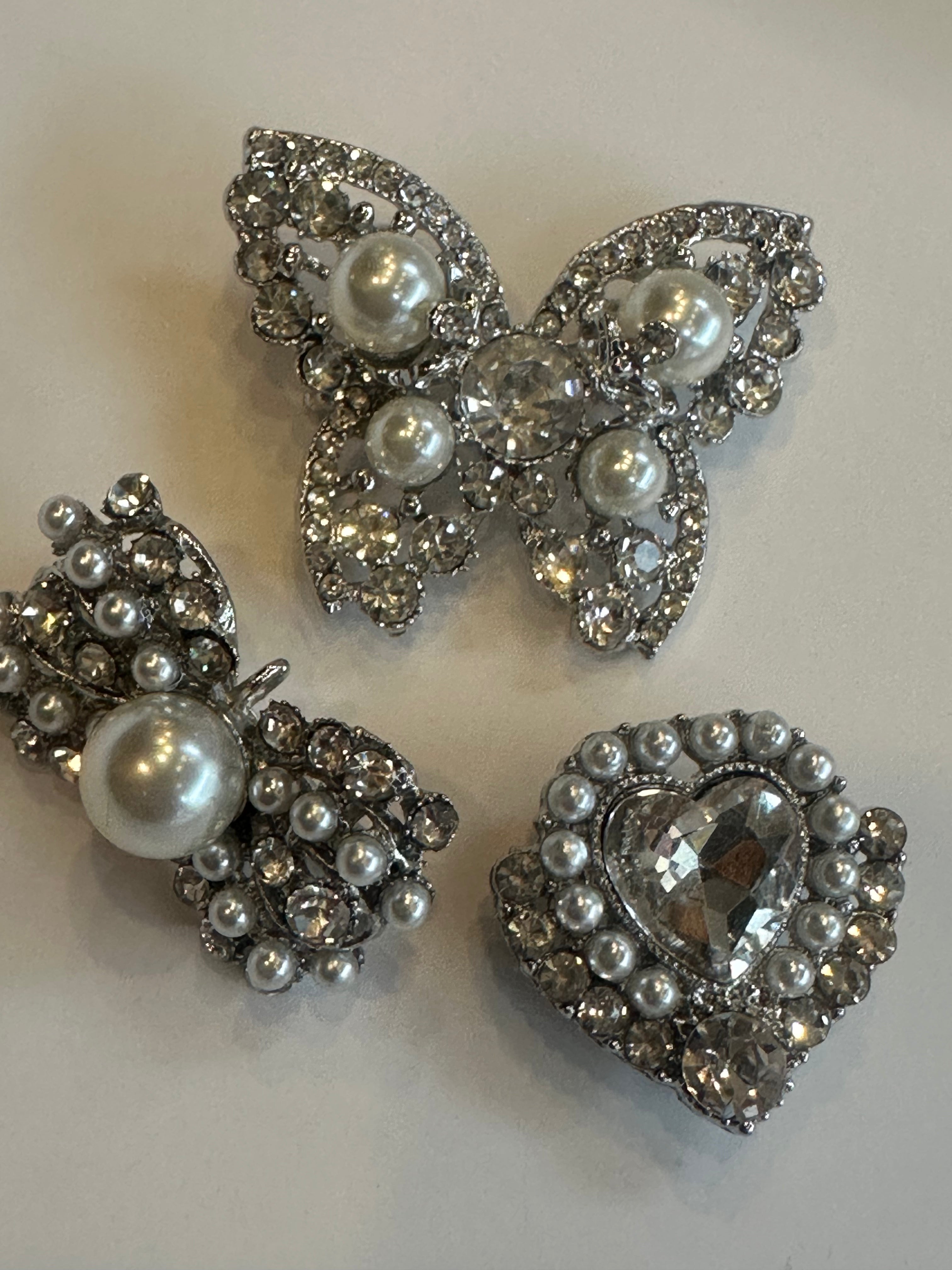 Set spille farfalla argento