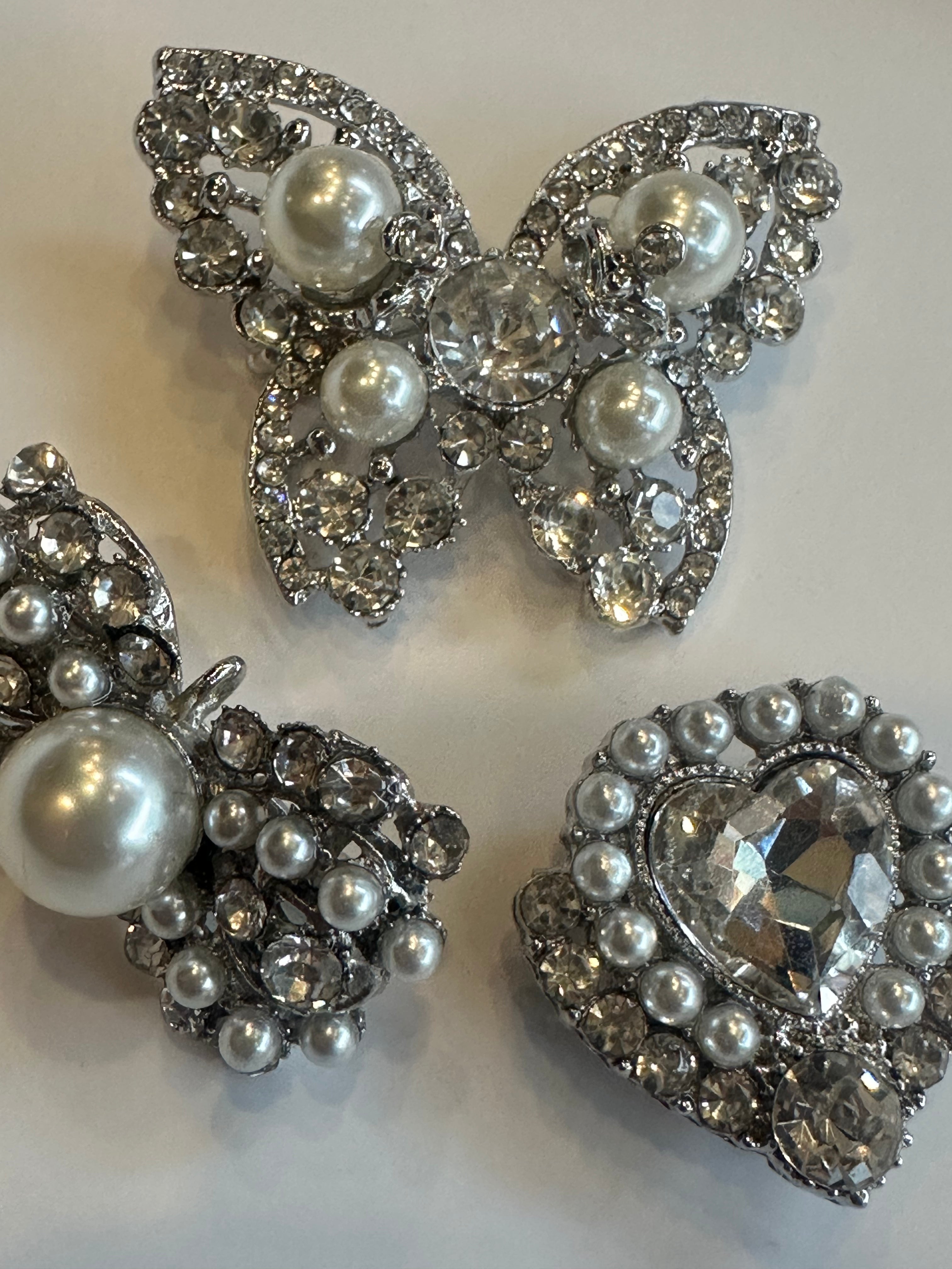 Set spille farfalla argento