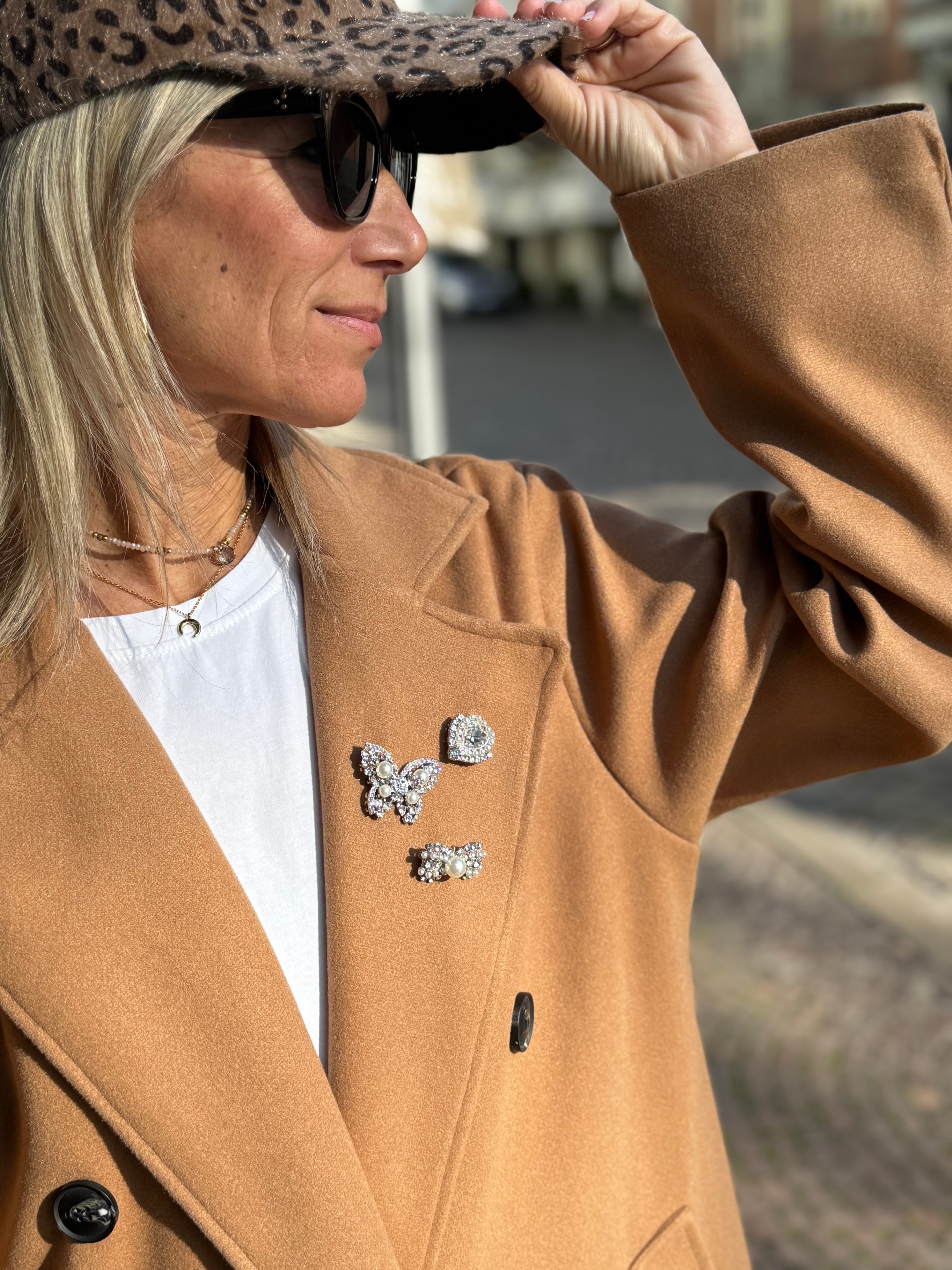 Set spille farfalla argento