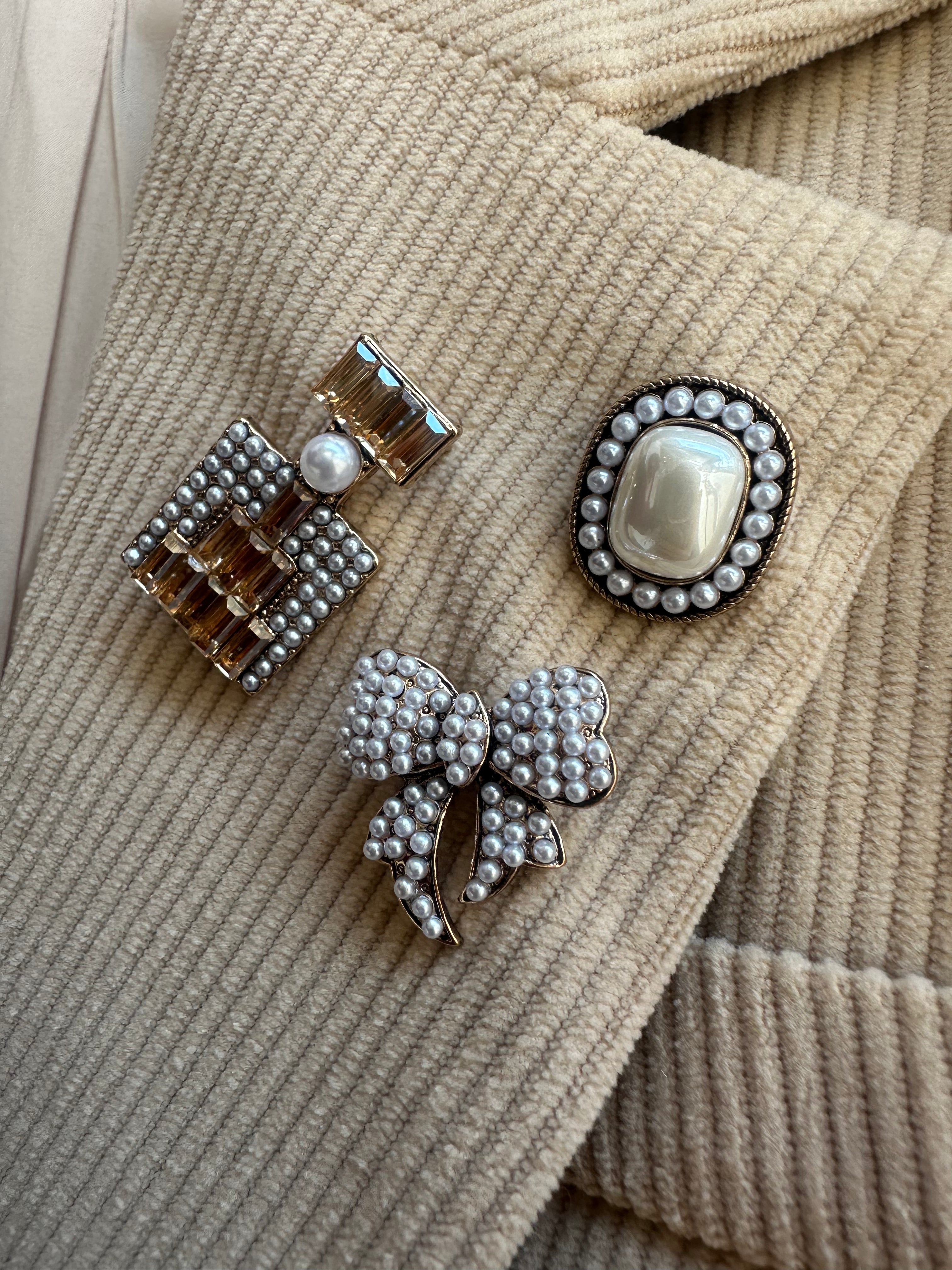 Set spille fiocco perle