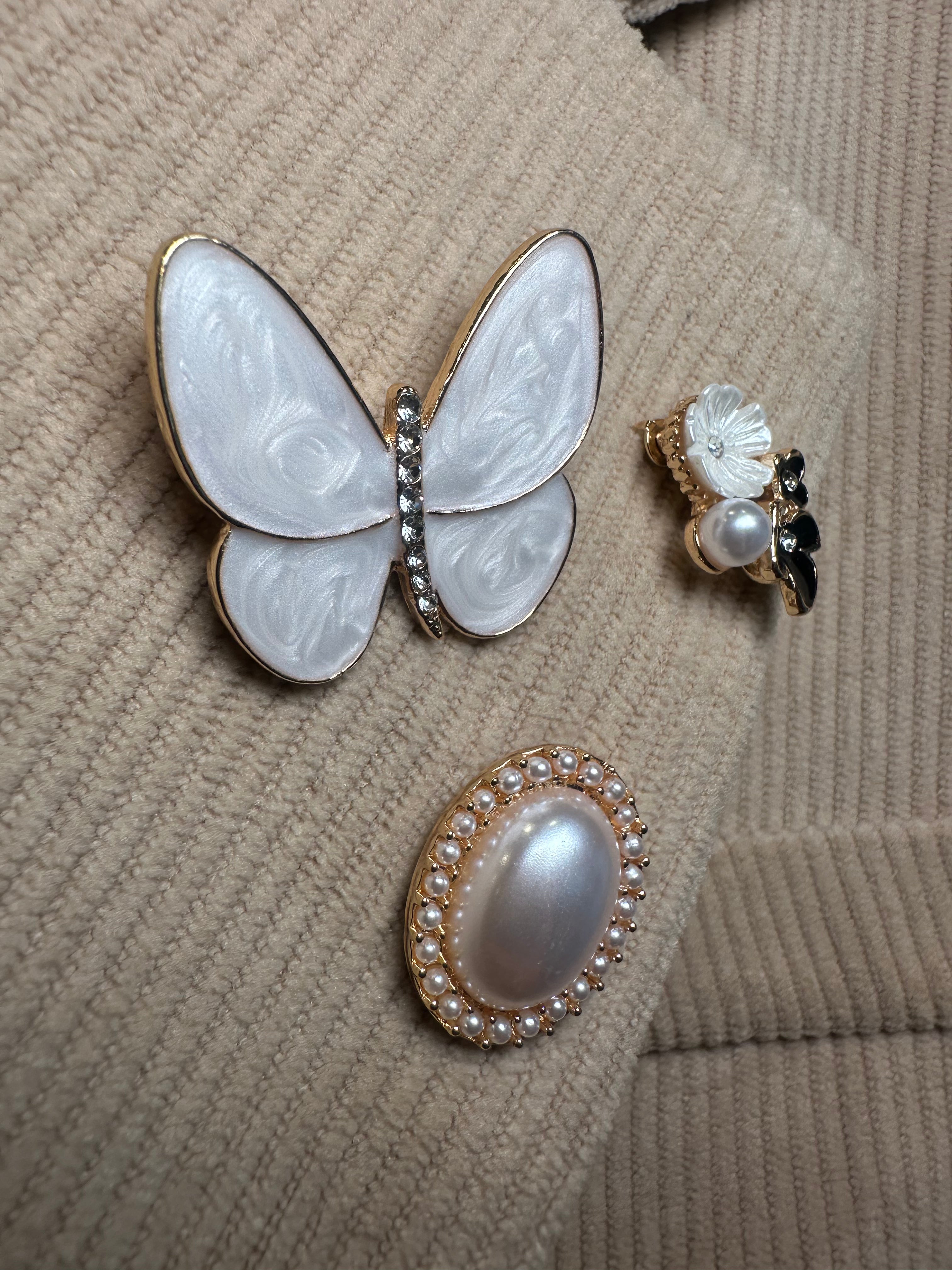 Set spille farfalla bianca