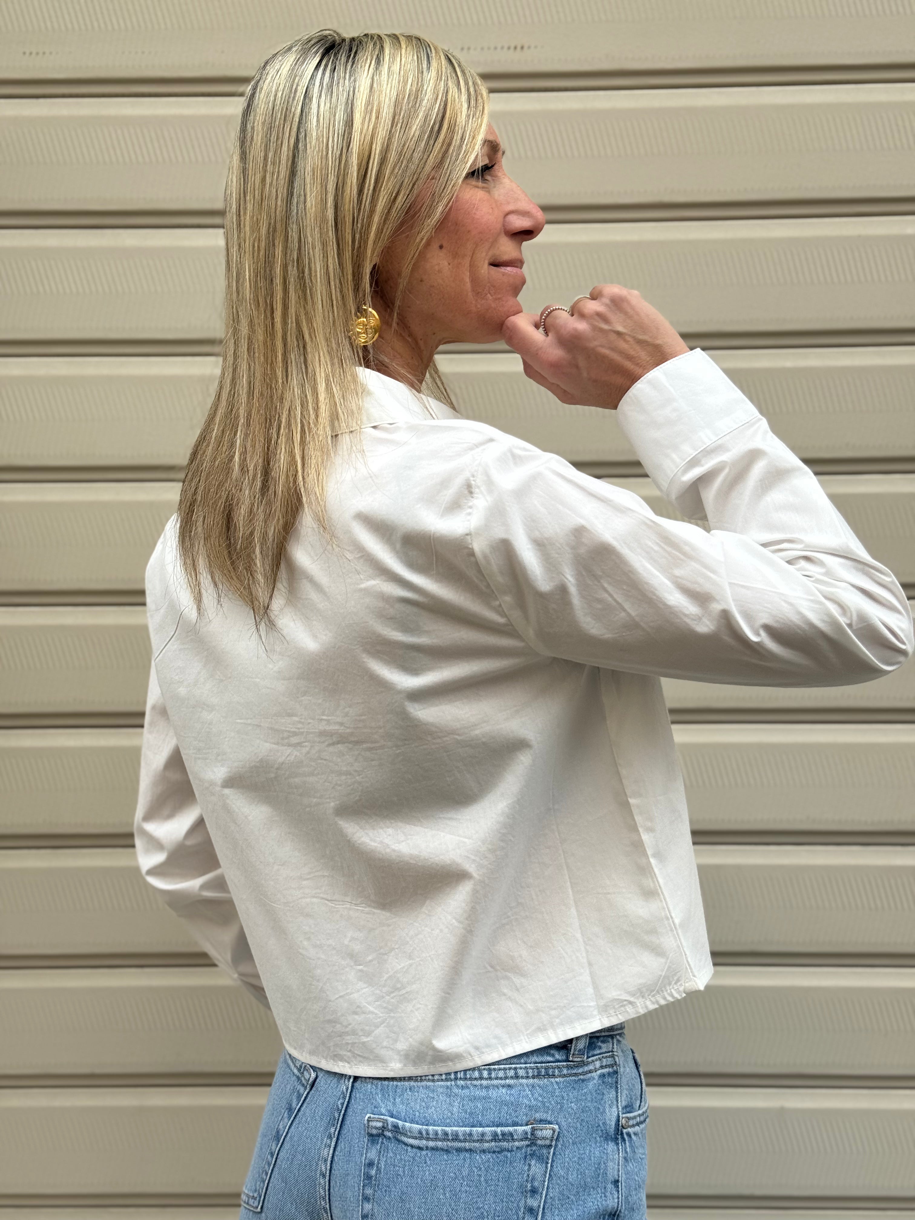 Camicia crop fiocchi strass jdy