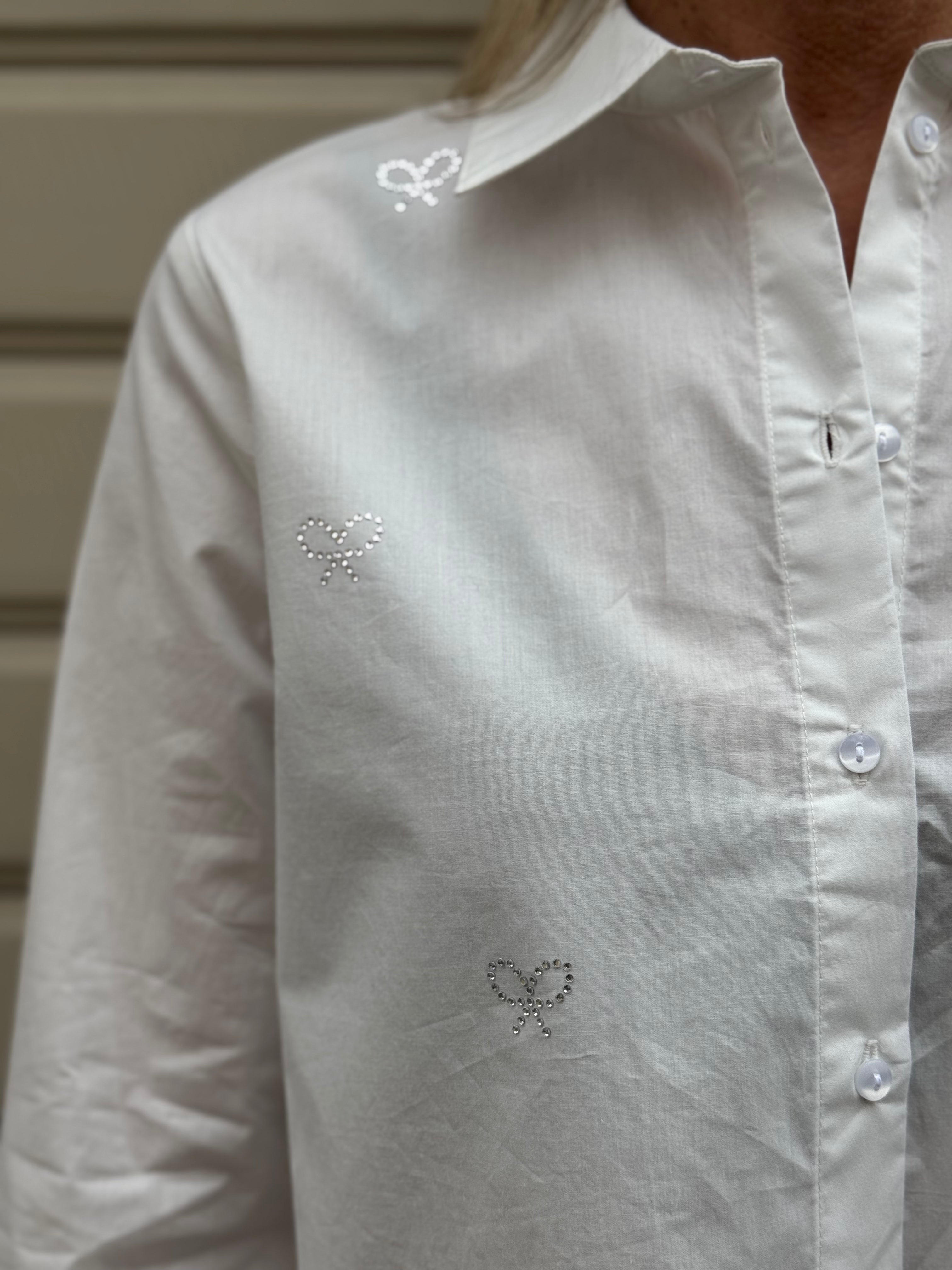 Camicia crop fiocchi strass jdy