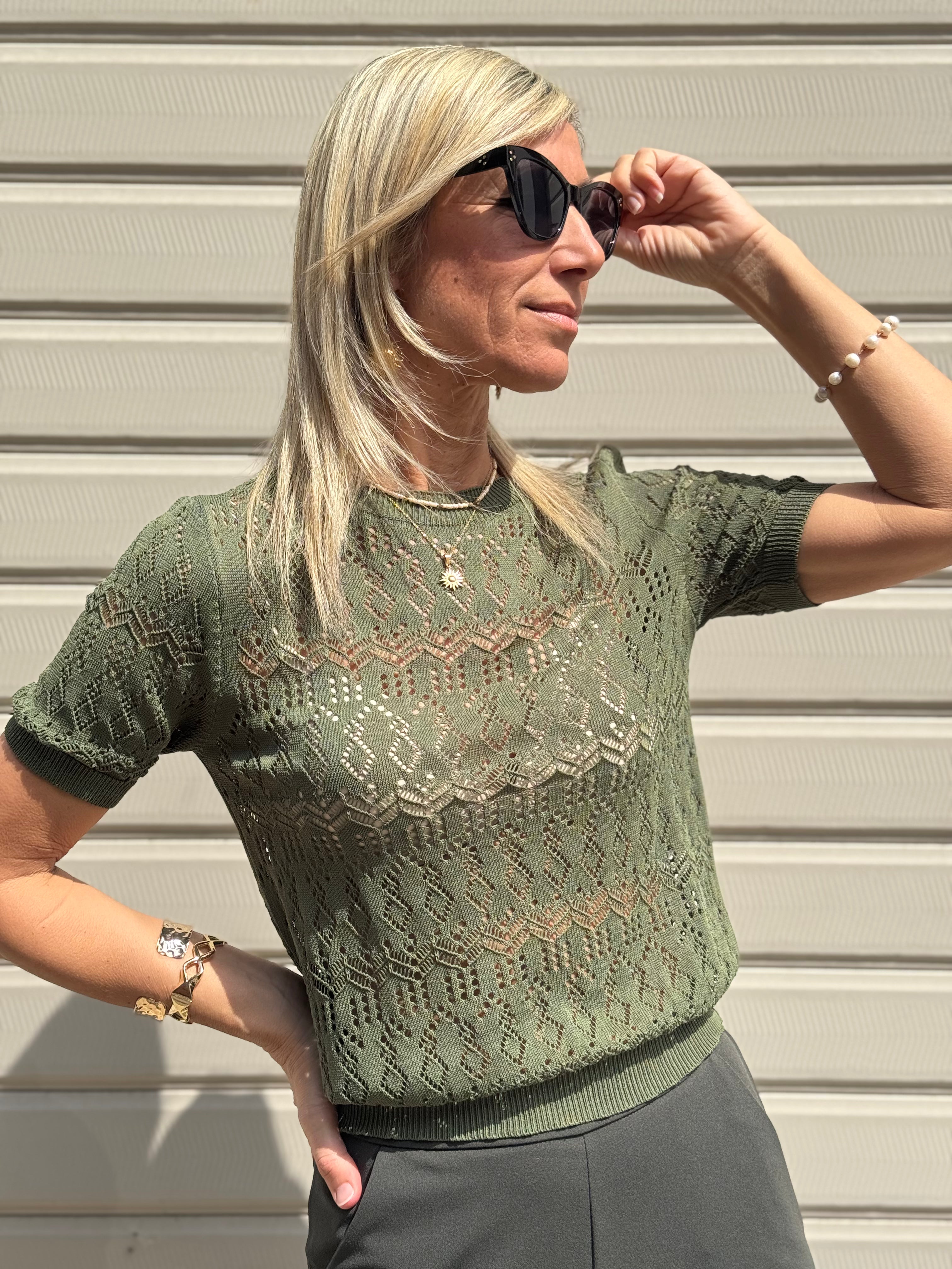 Maglia Traforata Fascetta