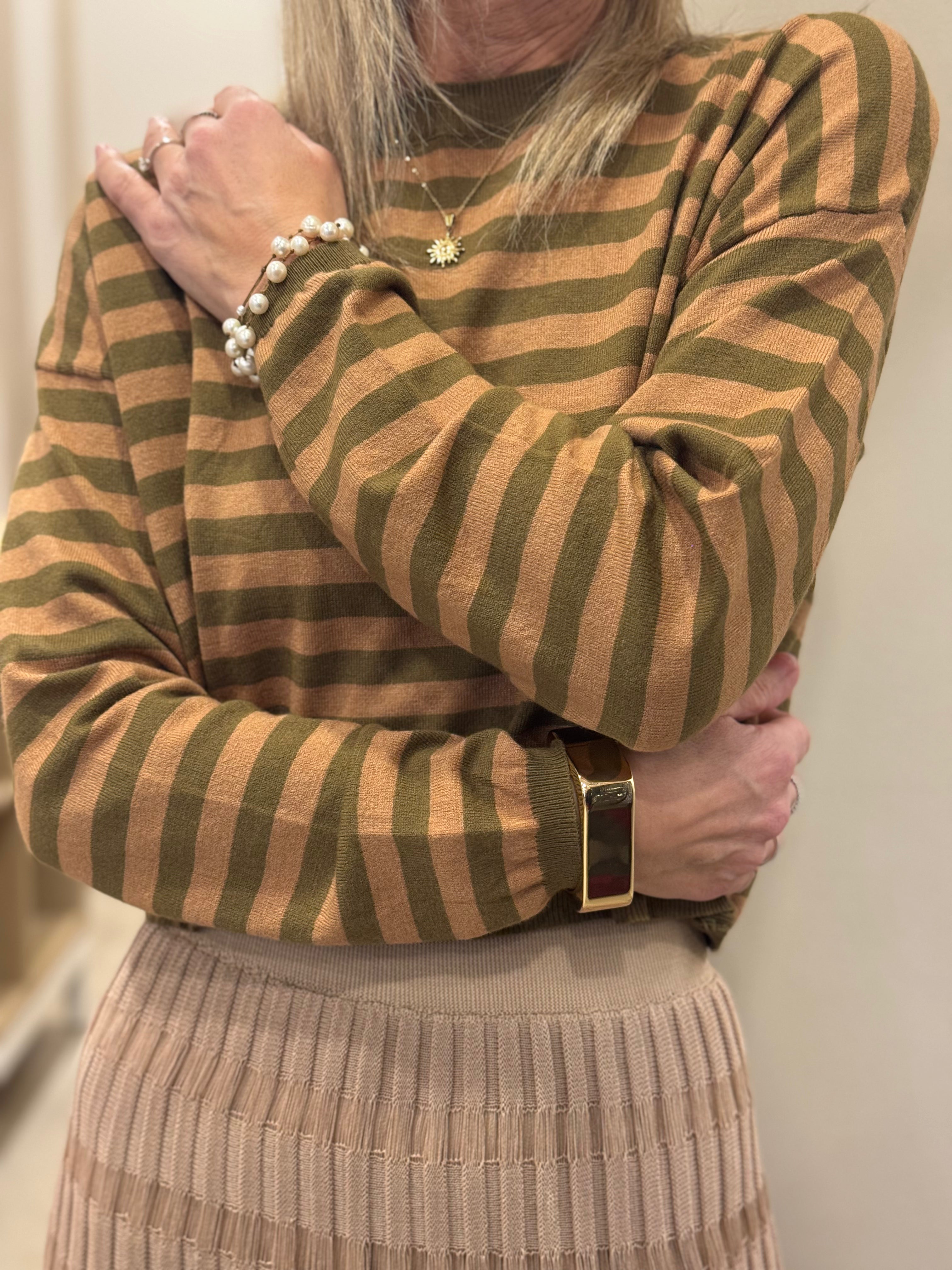 Maglia righe cropped