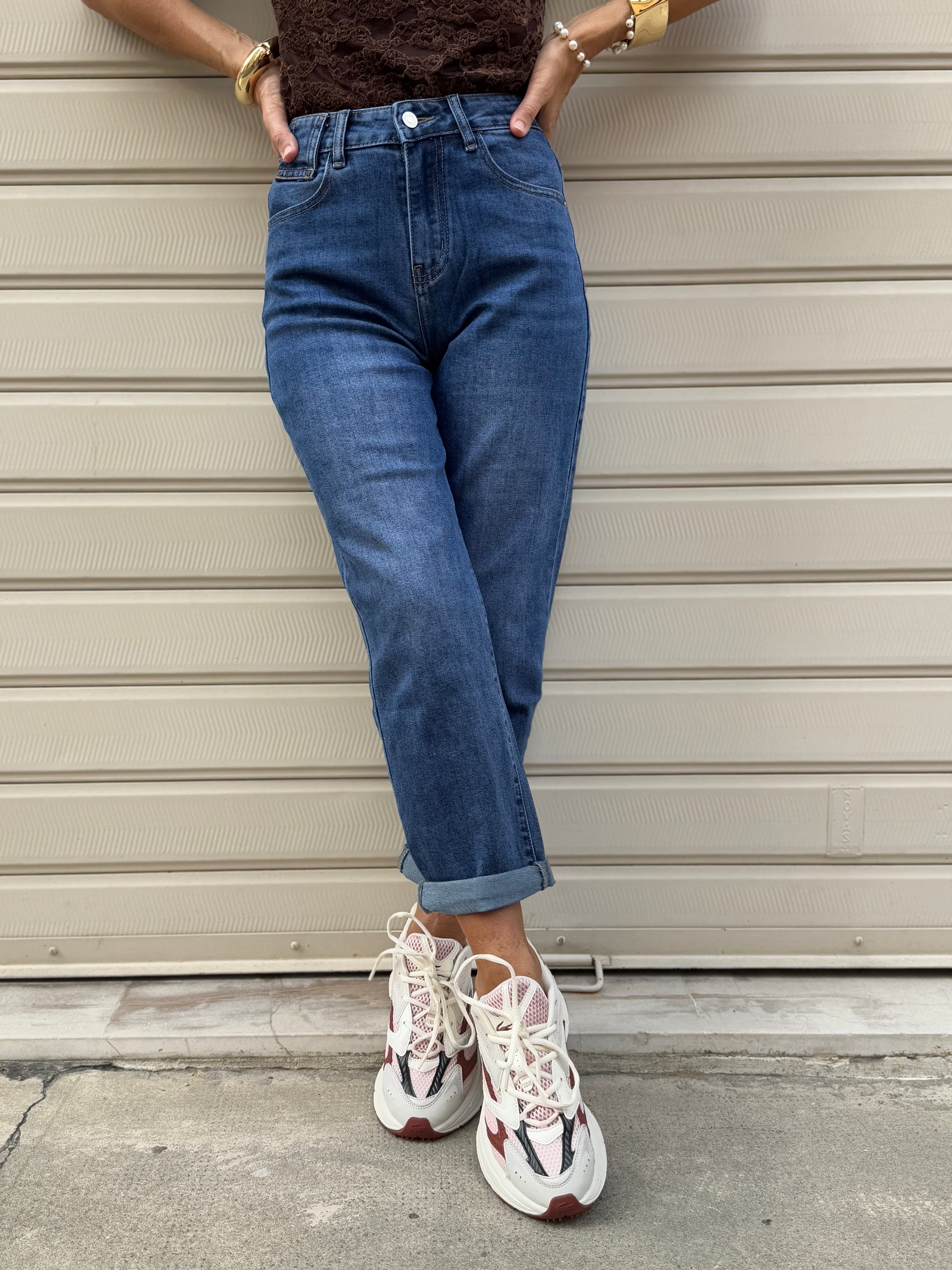 Jeans baggy elasticizzato