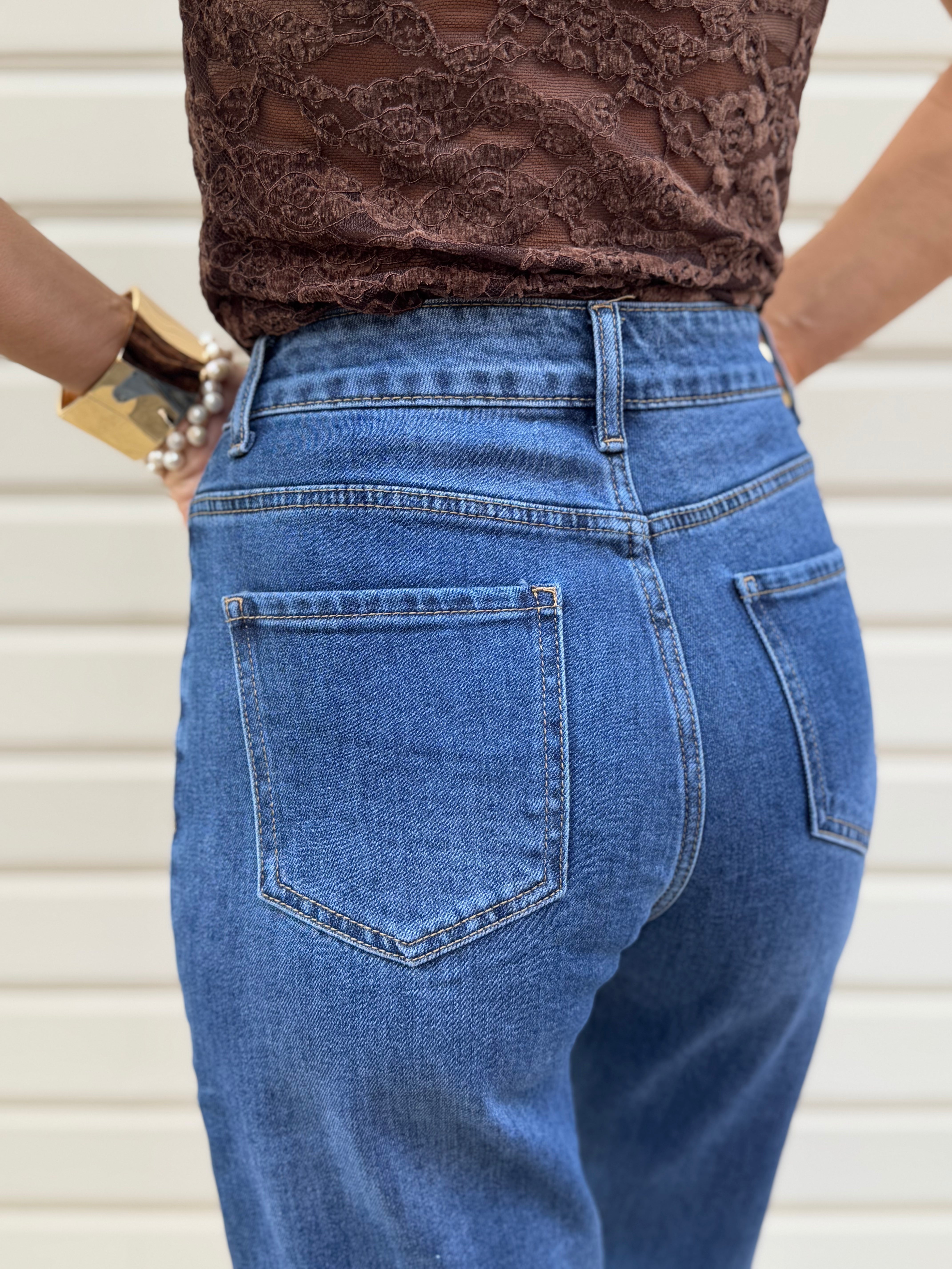 Jeans baggy elasticizzato