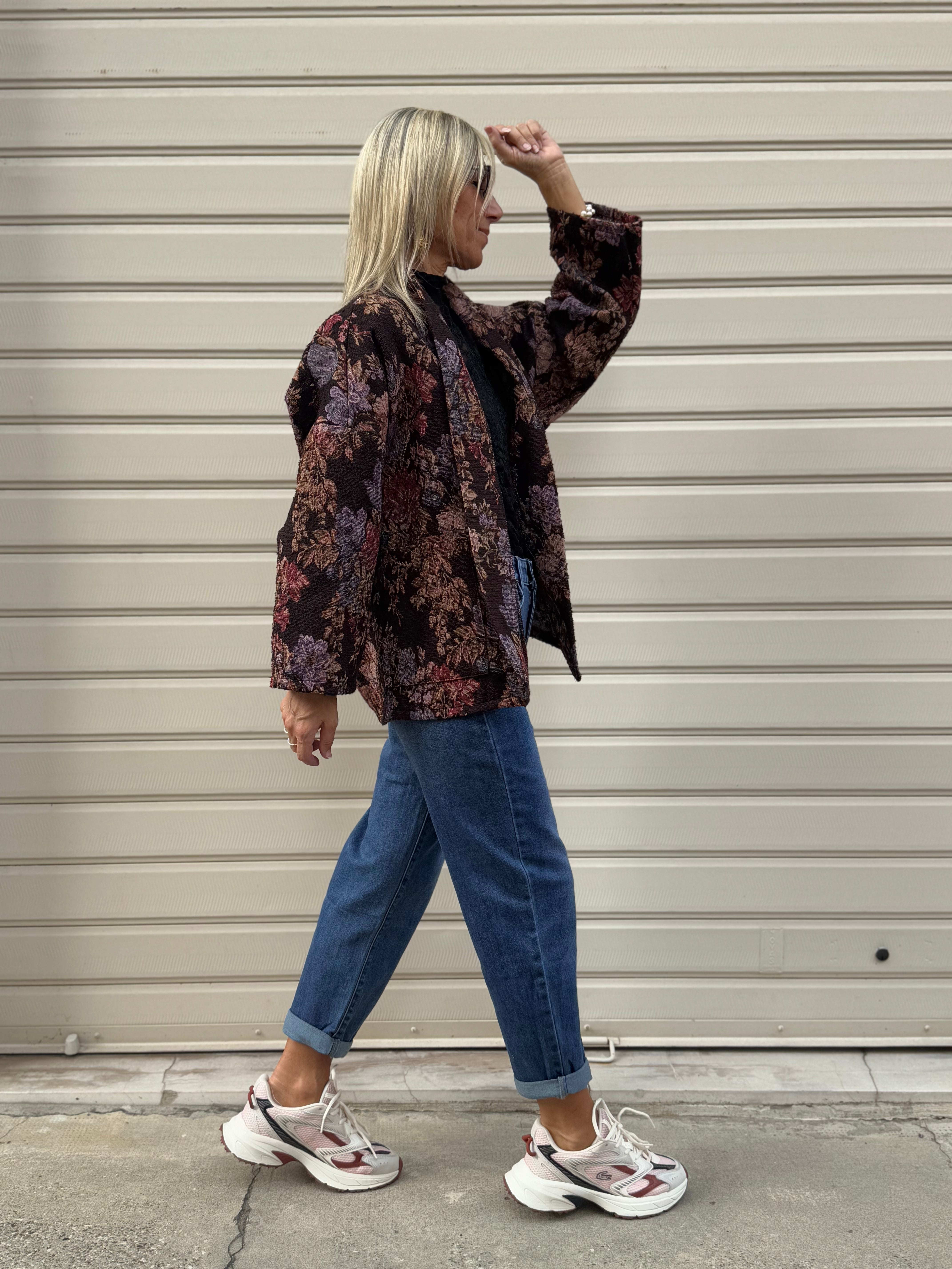 Giacca kimono decorata