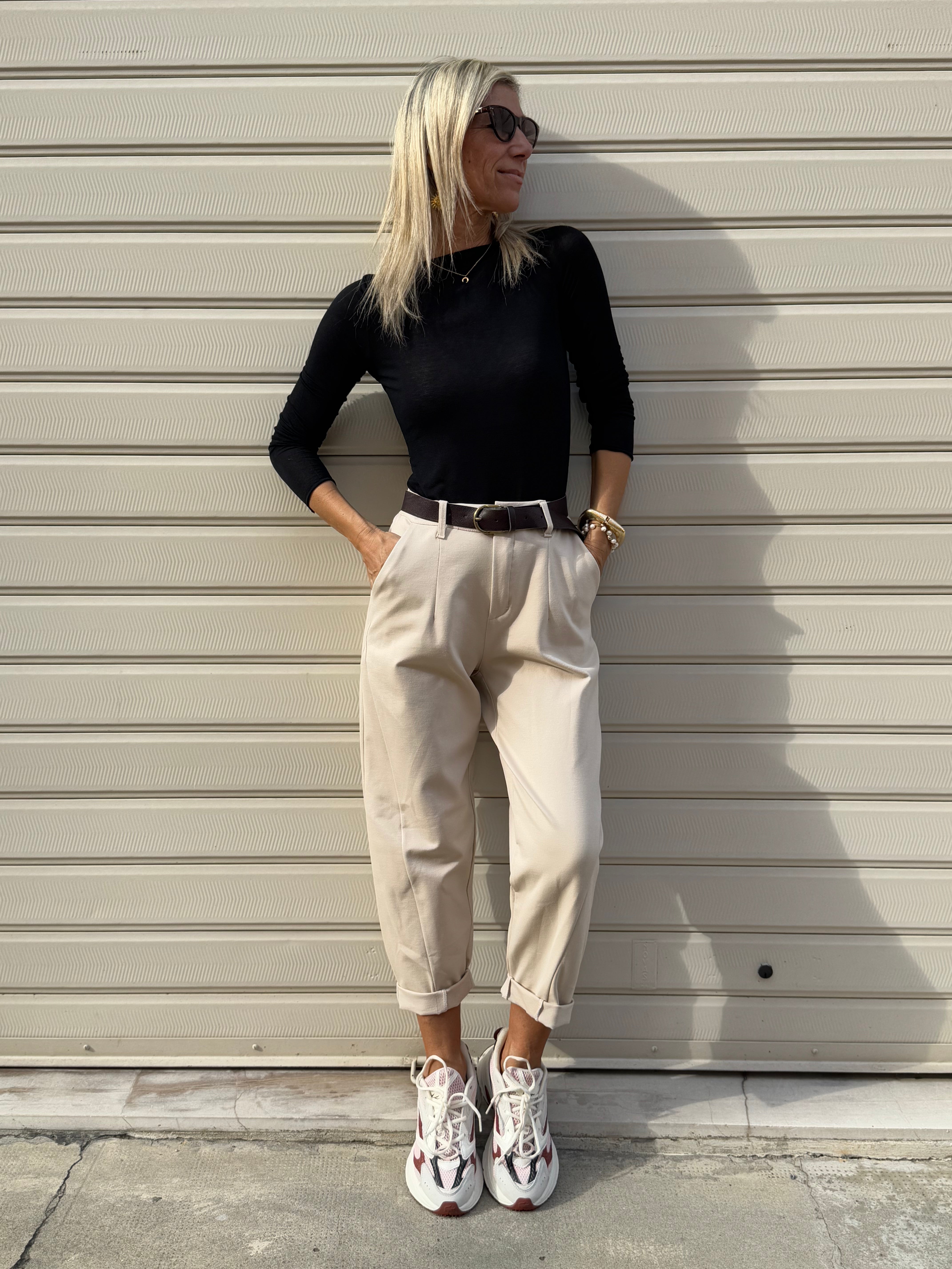 Pantalone baggy punto milano