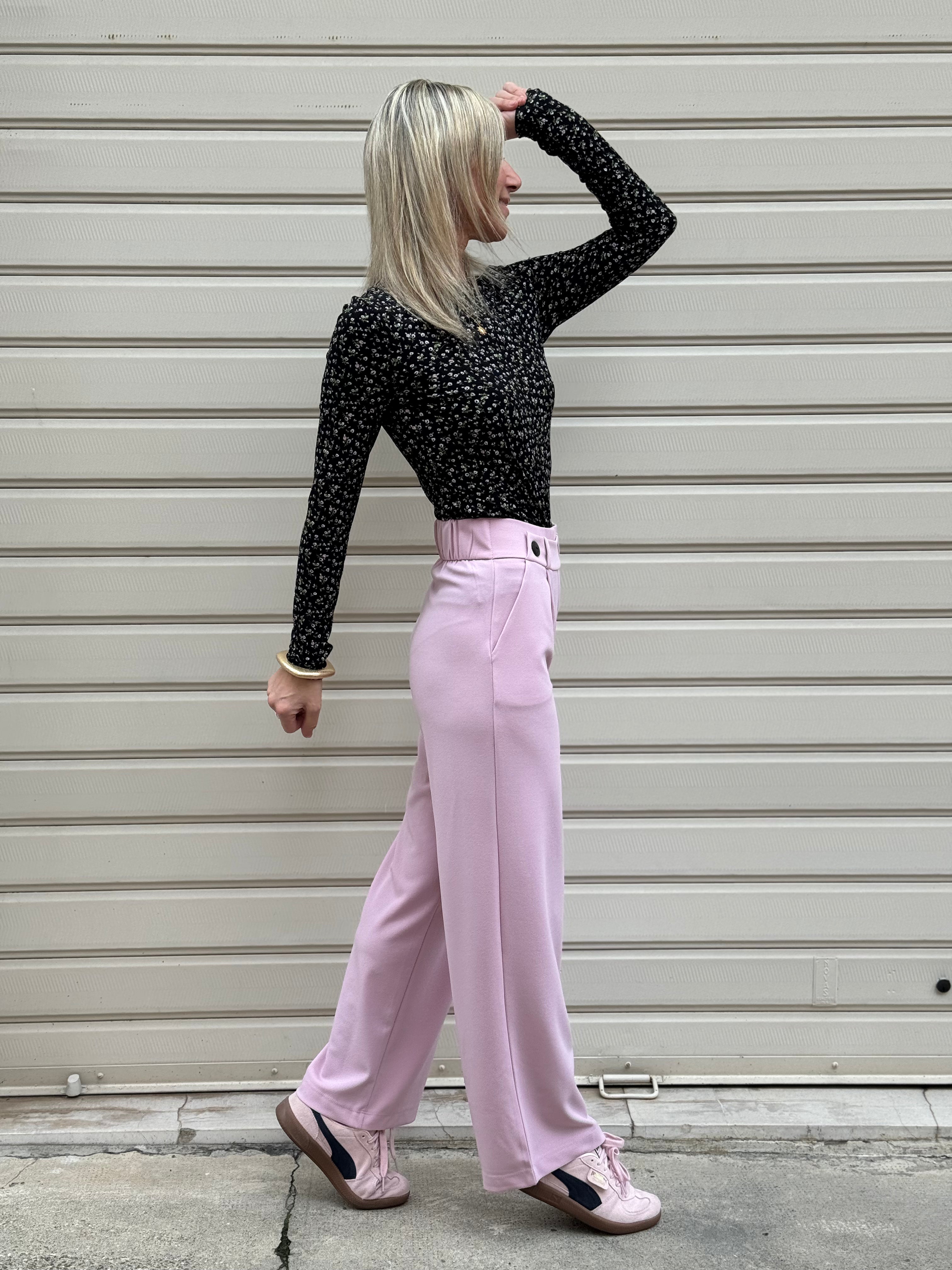 Pantalone fascetta bottoni jdy