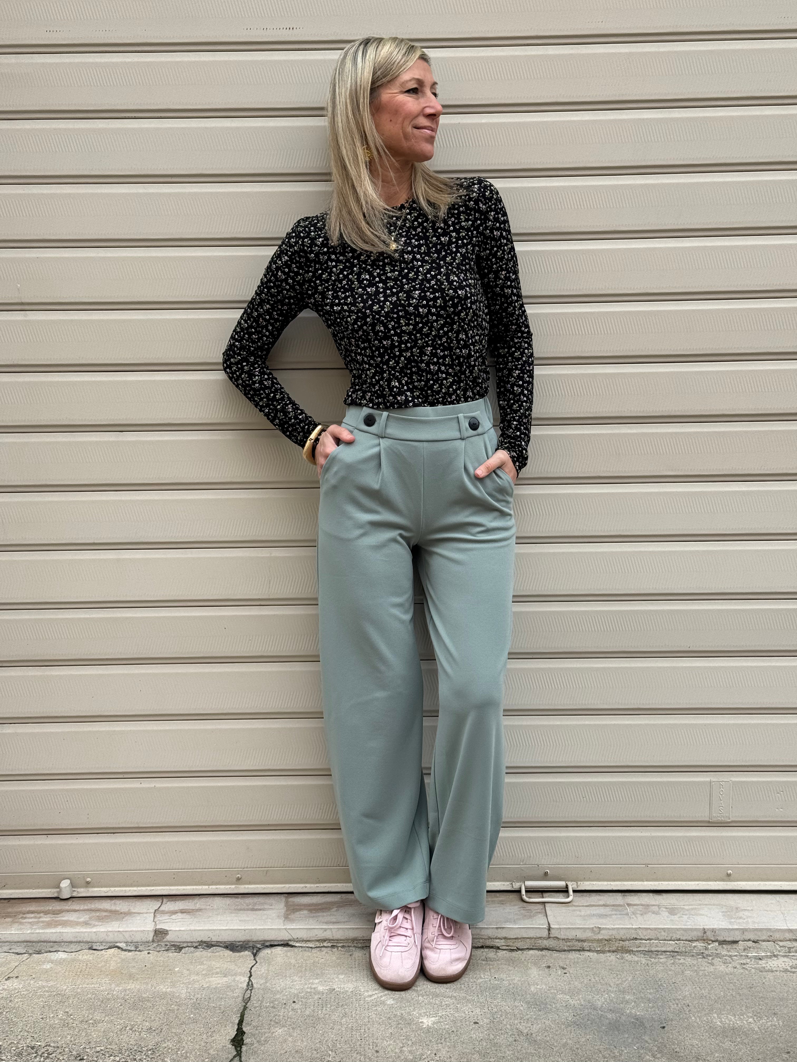 Pantalone fascetta bottoni jdy