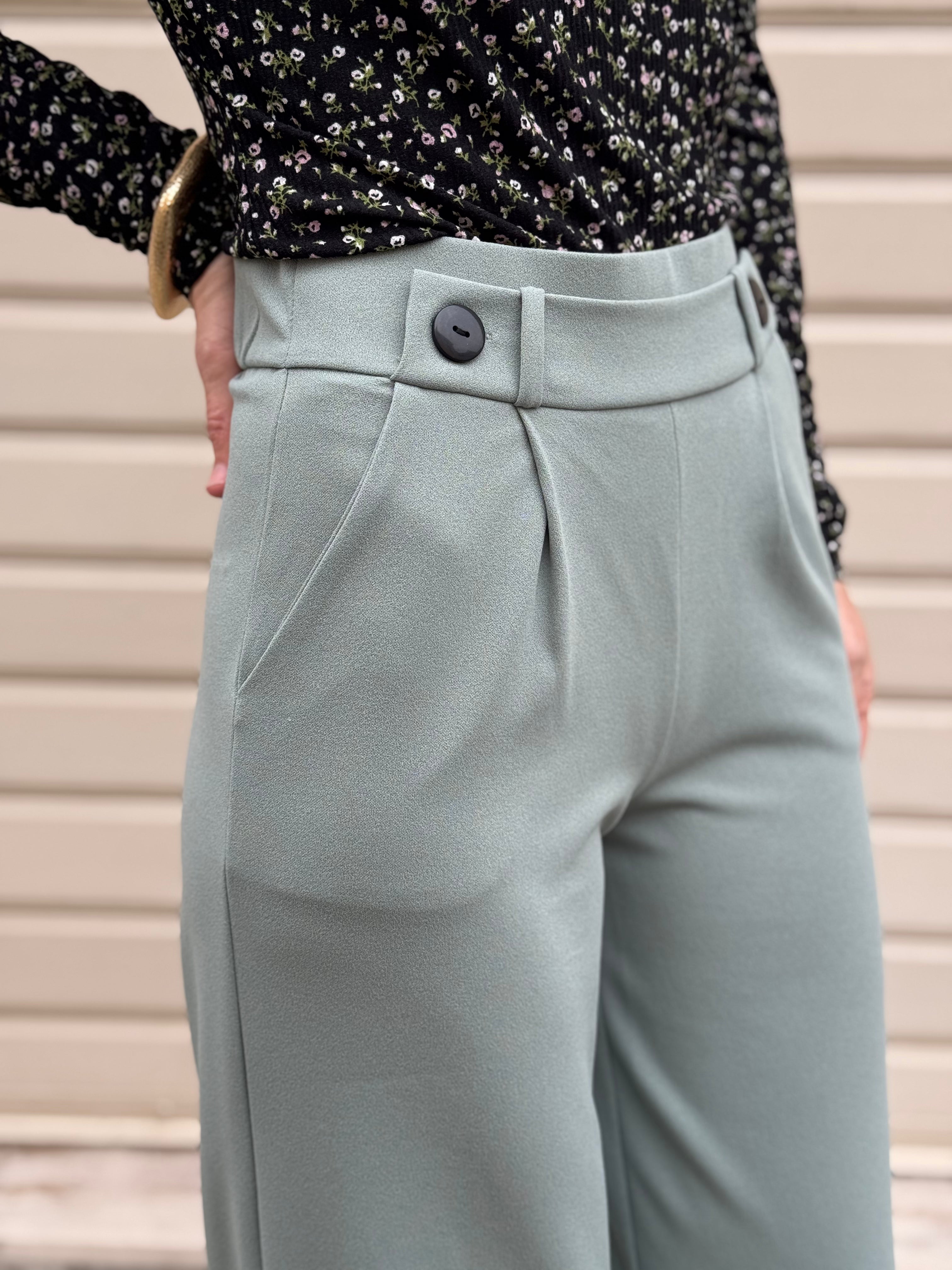 Pantalone fascetta bottoni jdy