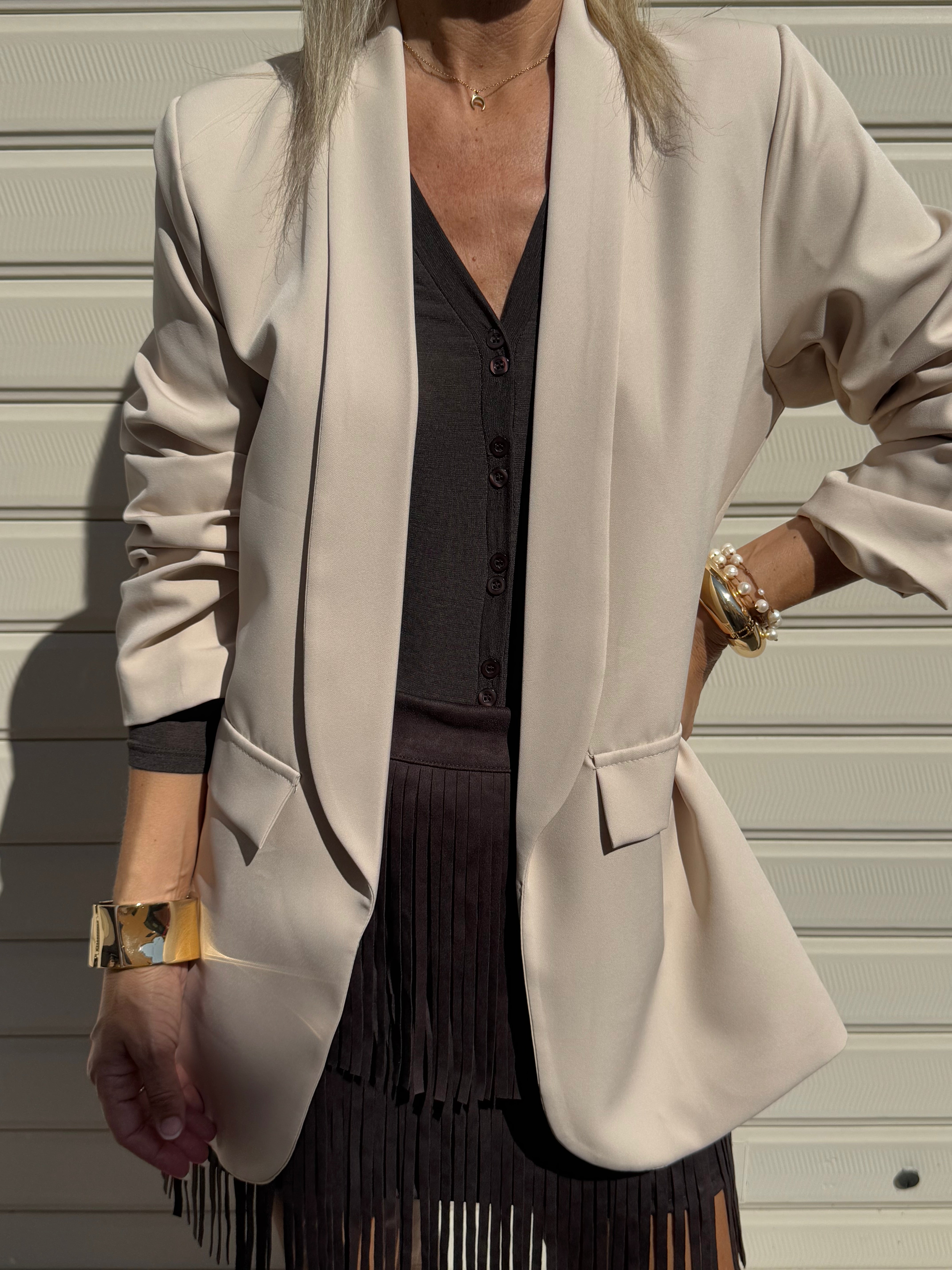 Blazer manica arriccio