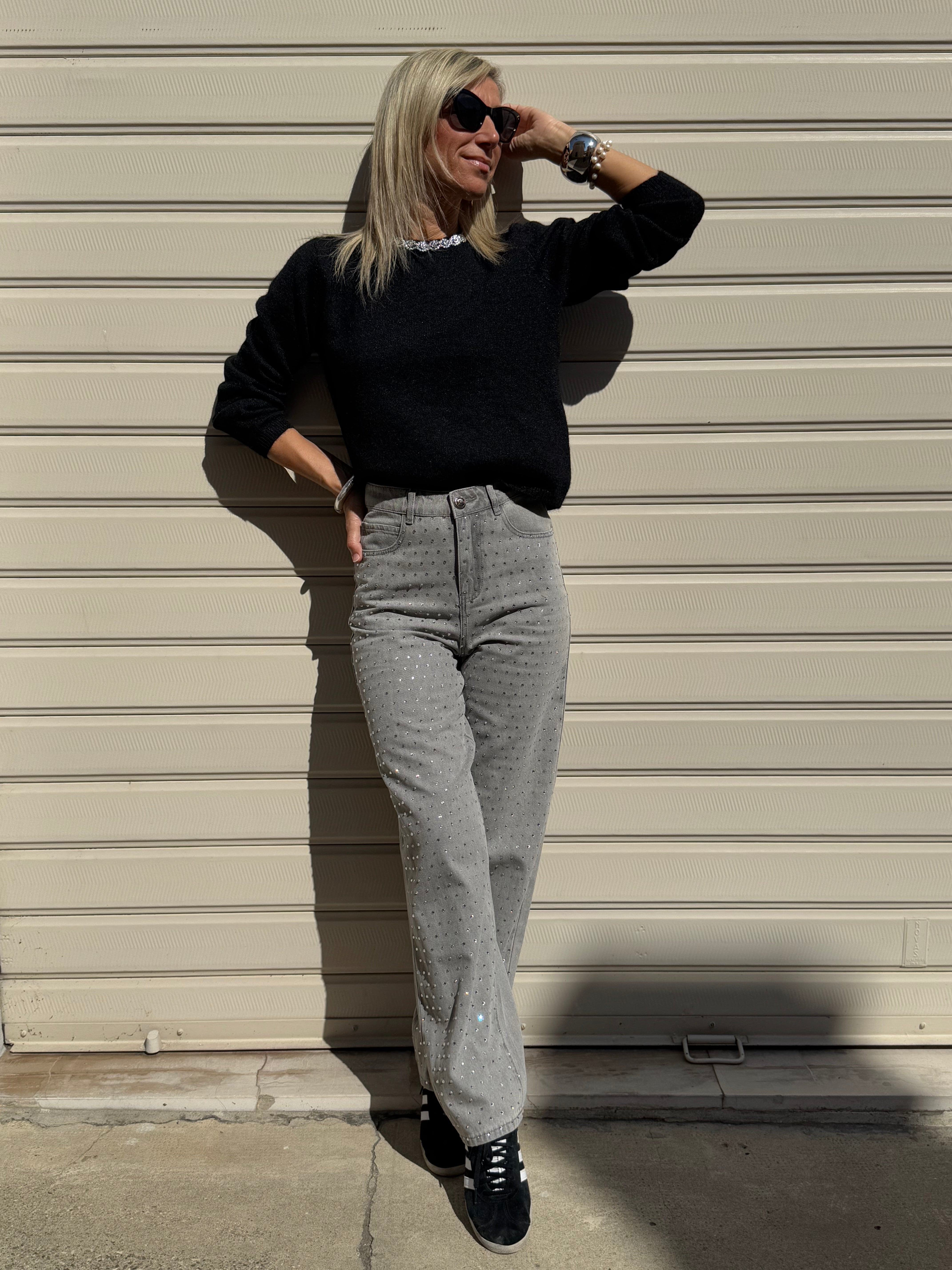 Jeans strass artigli