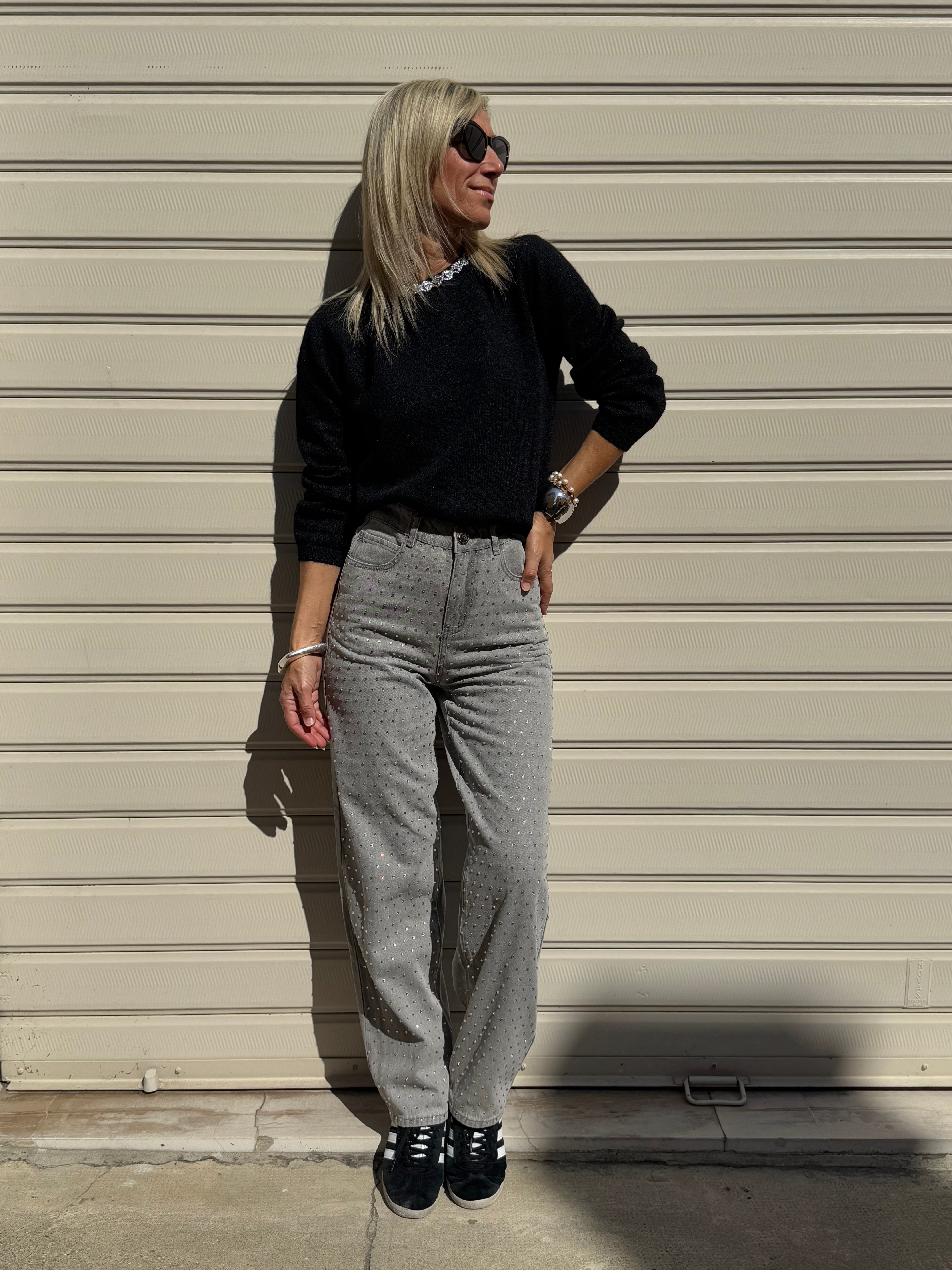 Jeans strass artigli