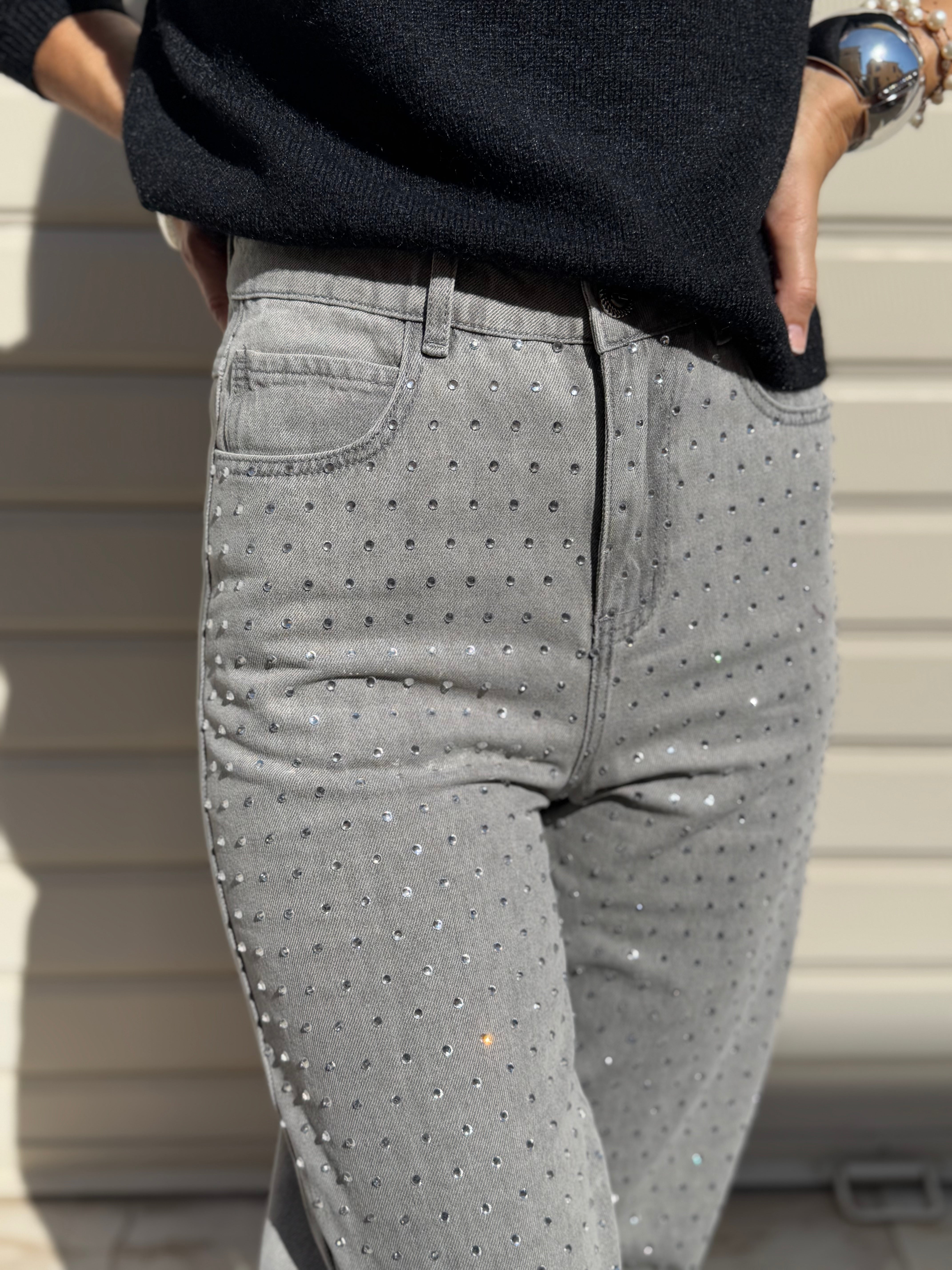 Jeans strass artigli